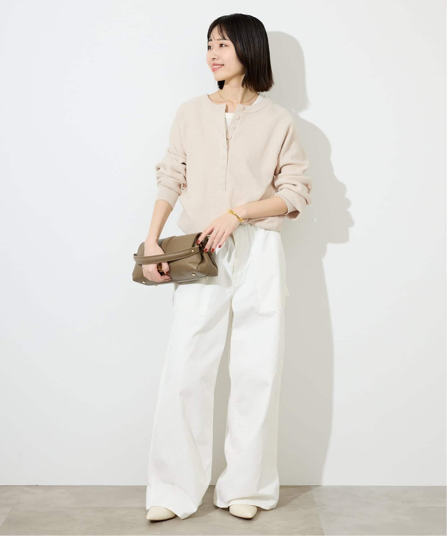 SLOBE IENA WEB限定　Wフェイスジャージヘンリープルオーバー WEB限定カラー有り/追加》Wフェイスジャージヘンリープルオーバー（T
