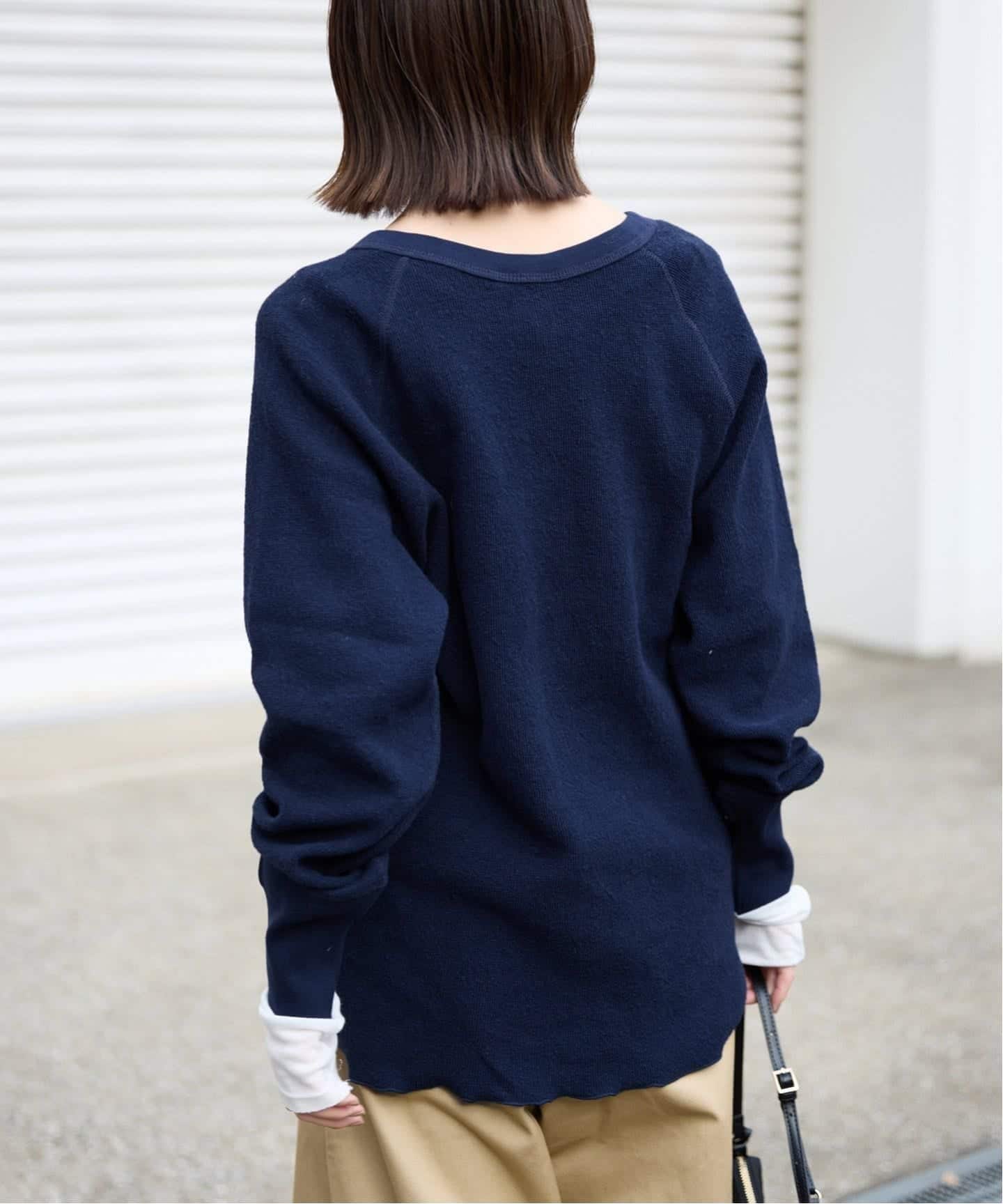 WEB限定カラー有り/追加》Wフェイスジャージヘンリープルオーバー（T