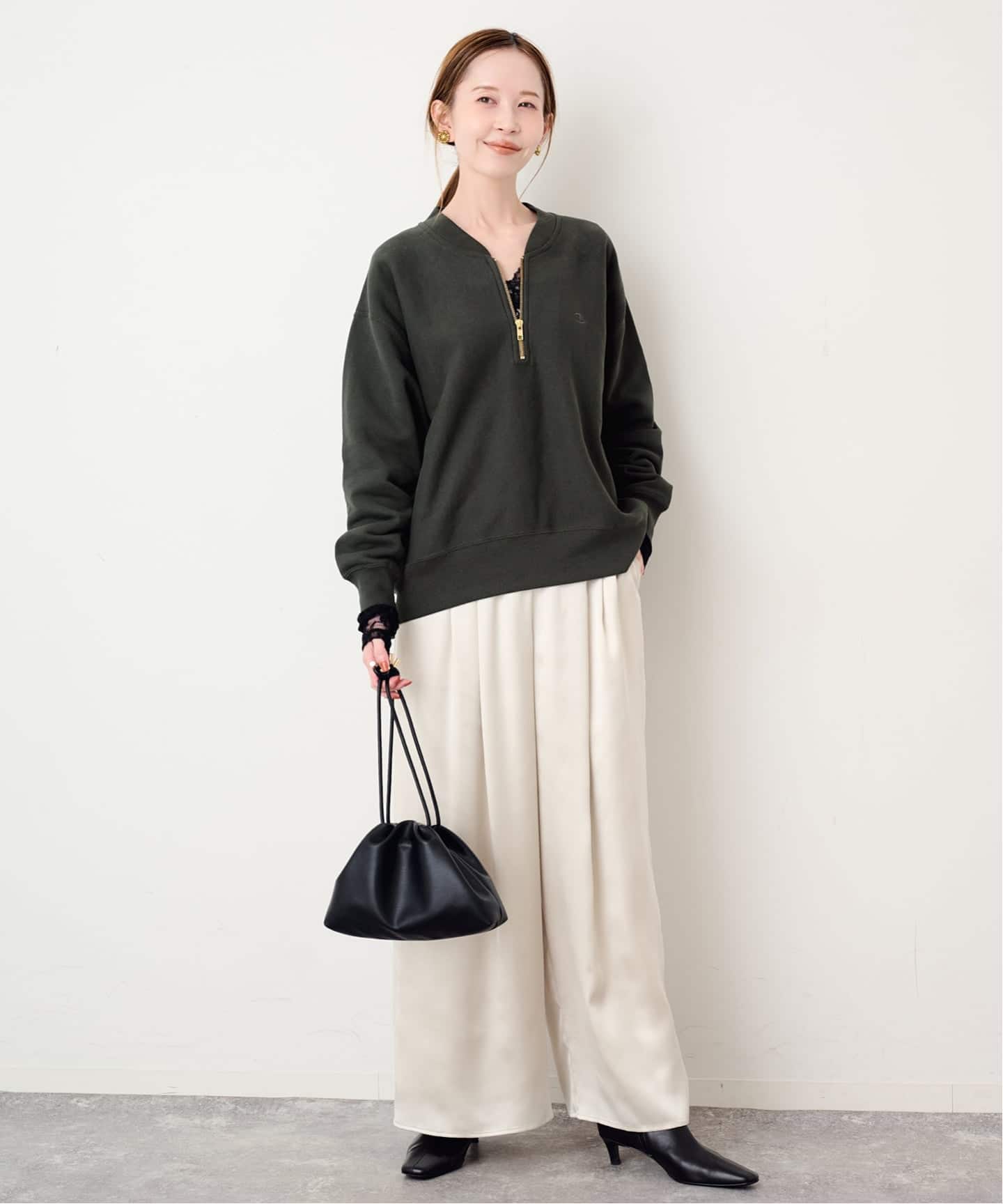予約》Champion/チャンピオン SLOBE別注 ハーフジップスウェット