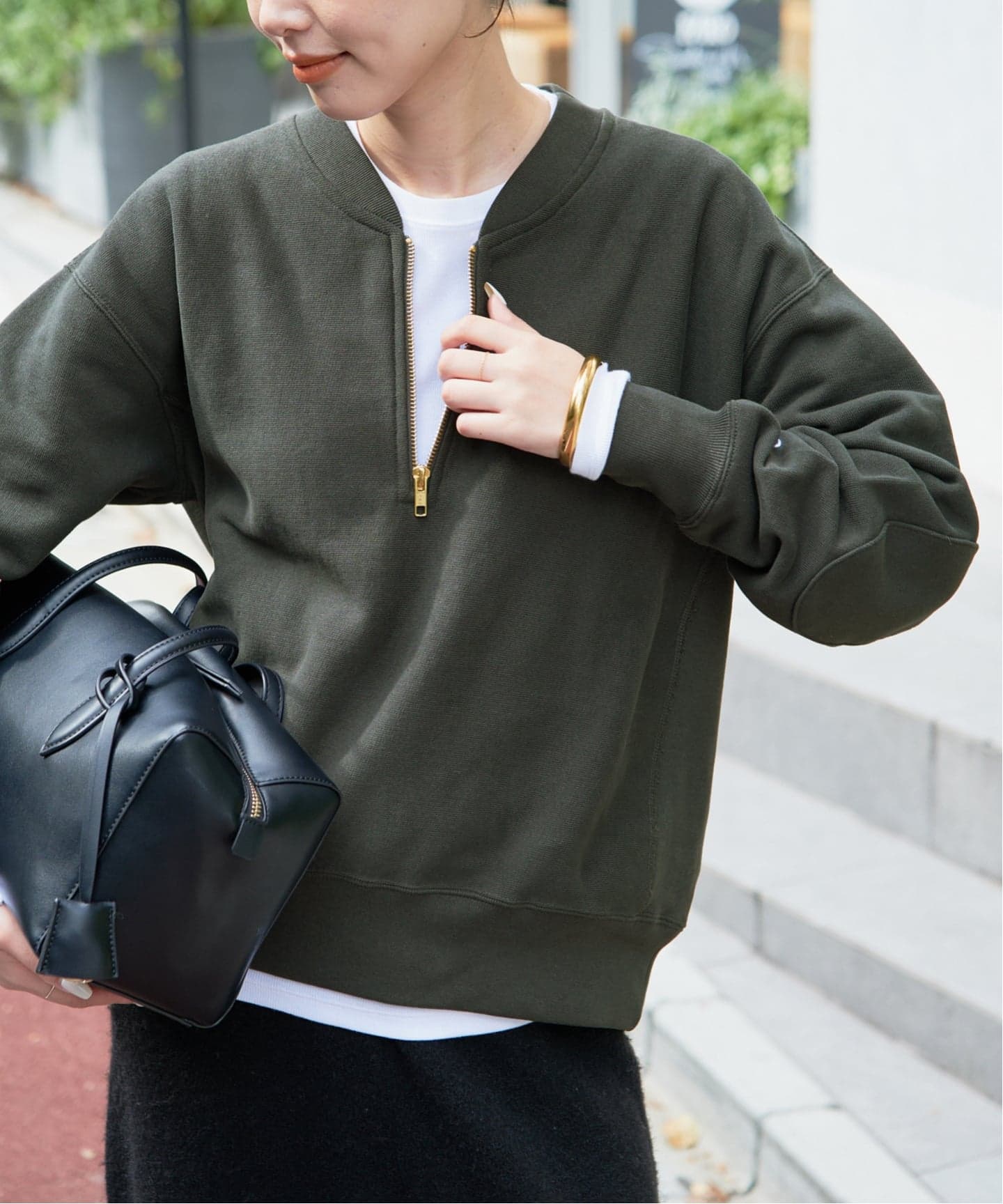 予約》Champion/チャンピオン SLOBE別注 ハーフジップスウェット