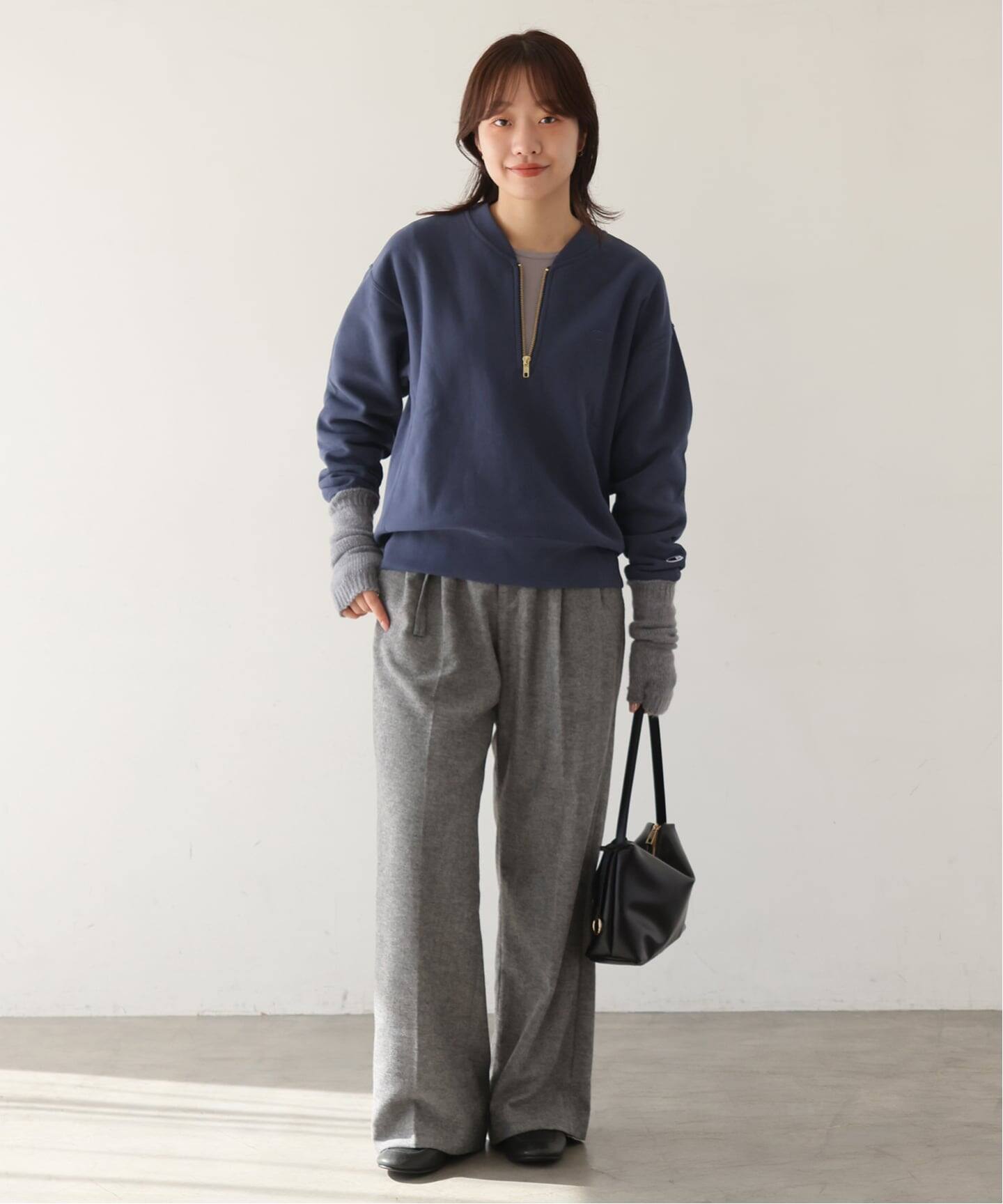 予約》Champion/チャンピオン SLOBE別注 ハーフジップスウェット