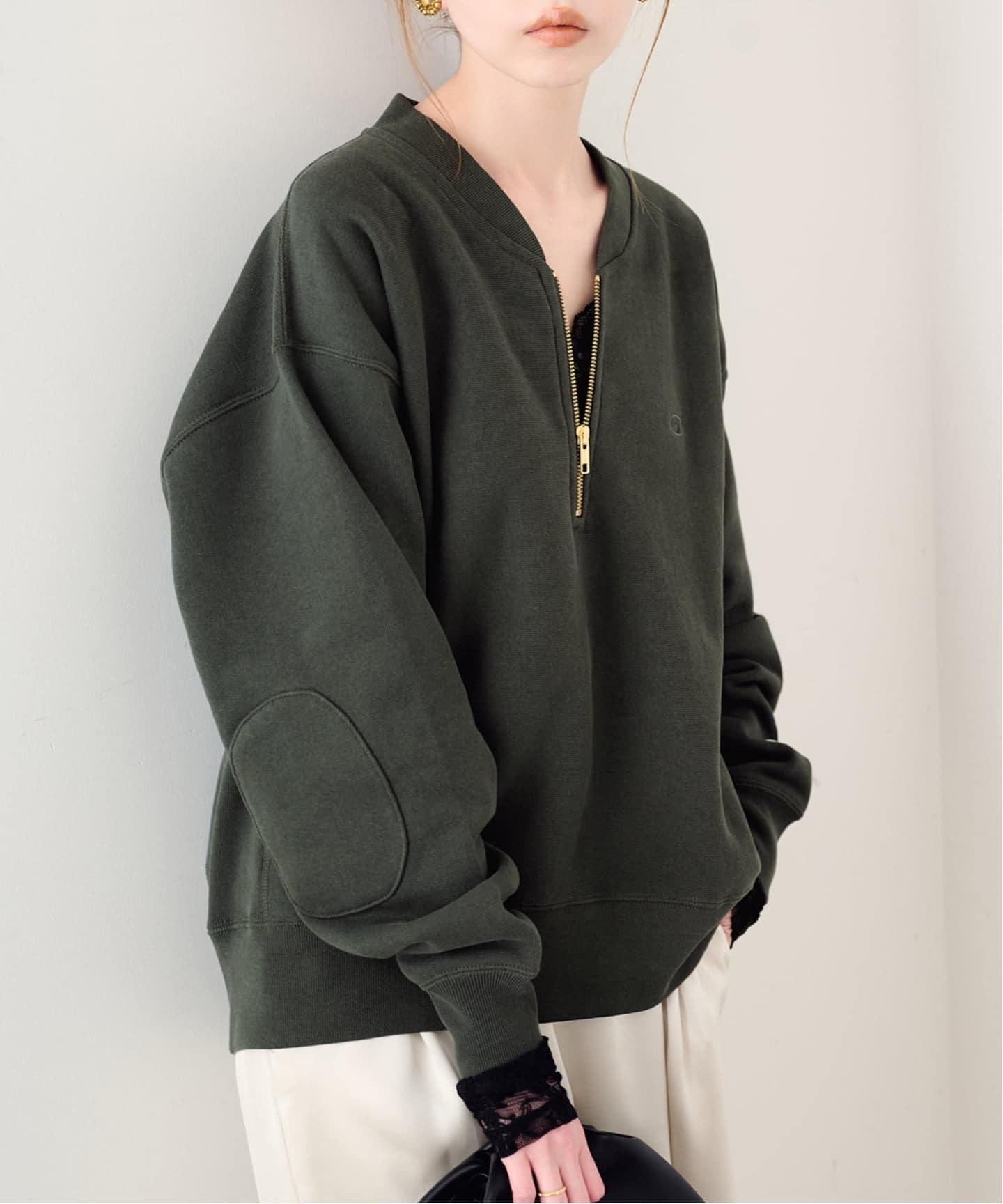 予約》Champion/チャンピオン SLOBE別注 ハーフジップスウェット