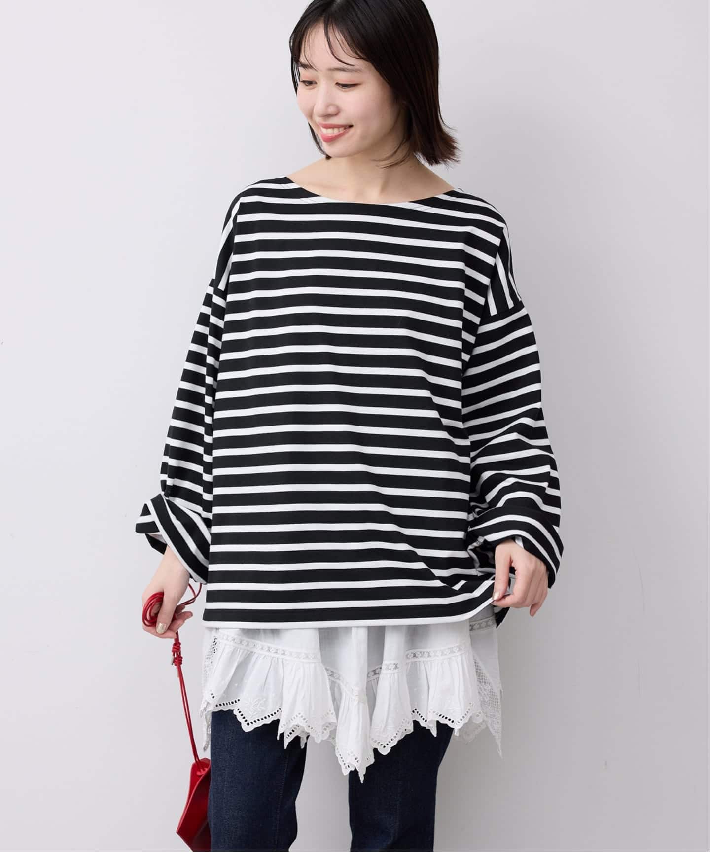 LE MINOR/ルミノア SLOBE別注 ビッグボーダロンTEE（Tシャツ