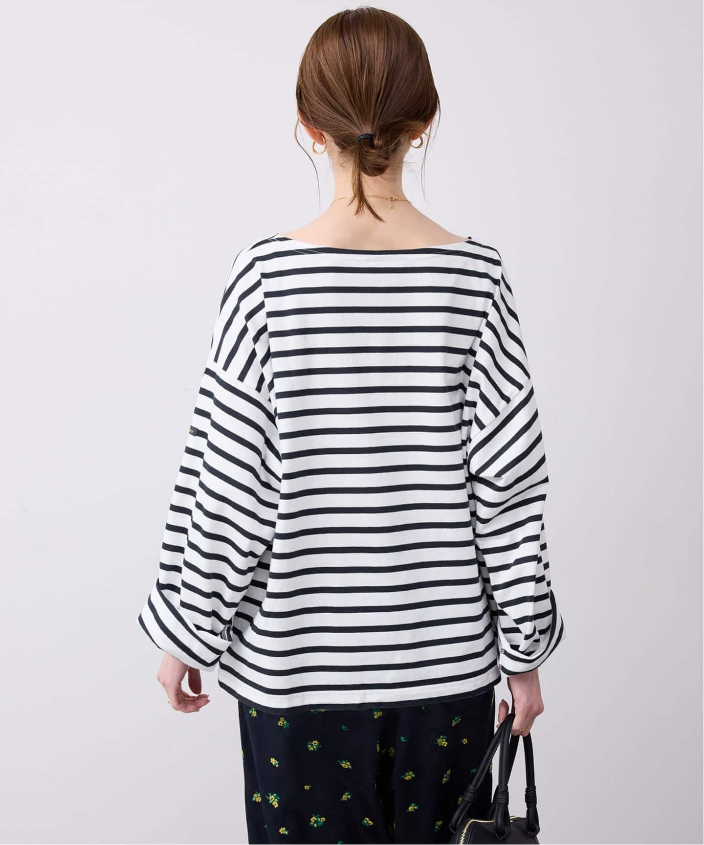 slobe✗le minor　別注カットソー　ホワイト LE MINOR/ルミノア】SLOBE別注パネルボーダーカットソー（Tシャツ