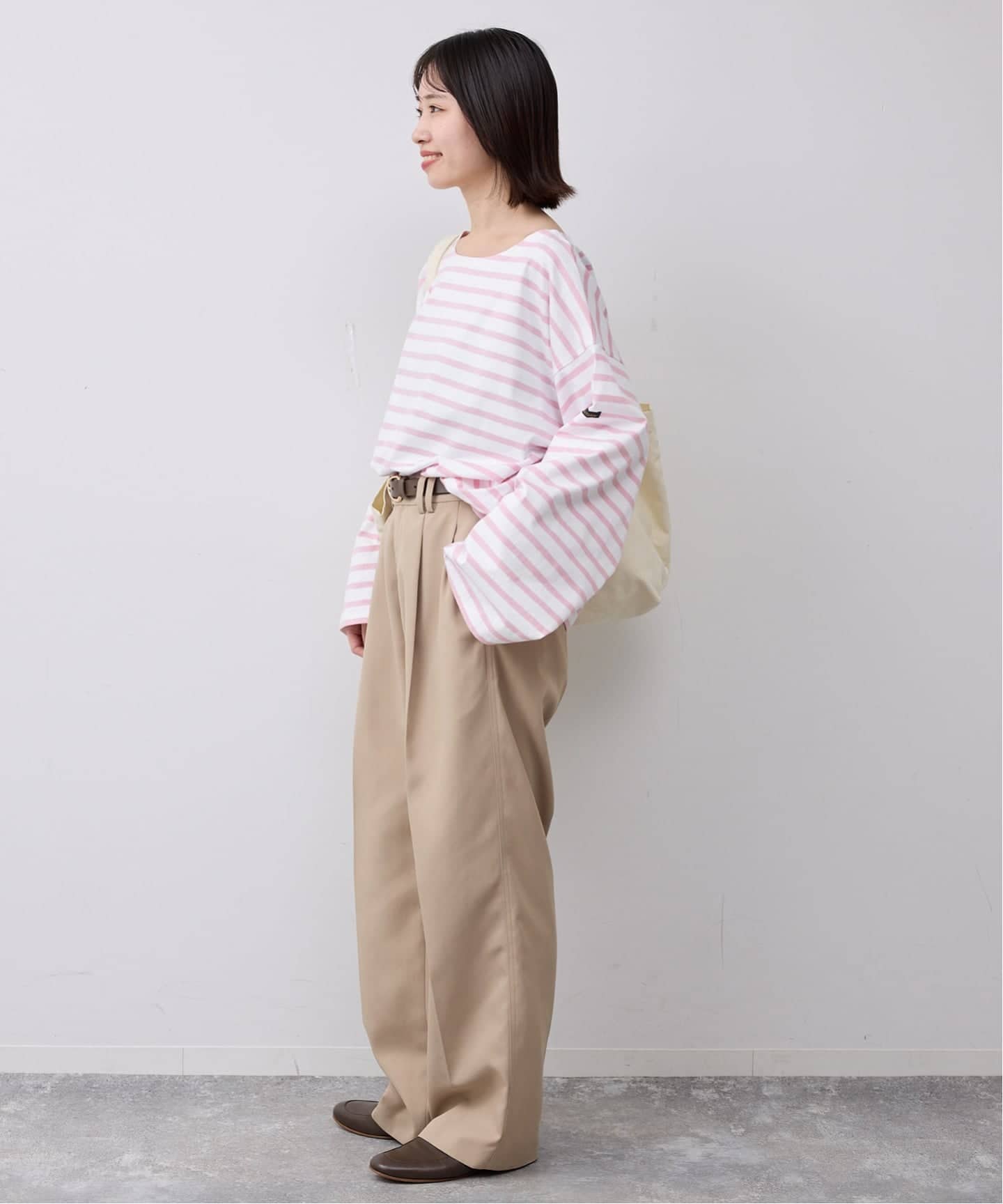 ◆新品　スローブイエナ LE MINOR ルミノア 別注 ボーダー ベージュ 新品 SLOBE IENA スローブイエナ LE MINOR ルミノア 別注 カットソー