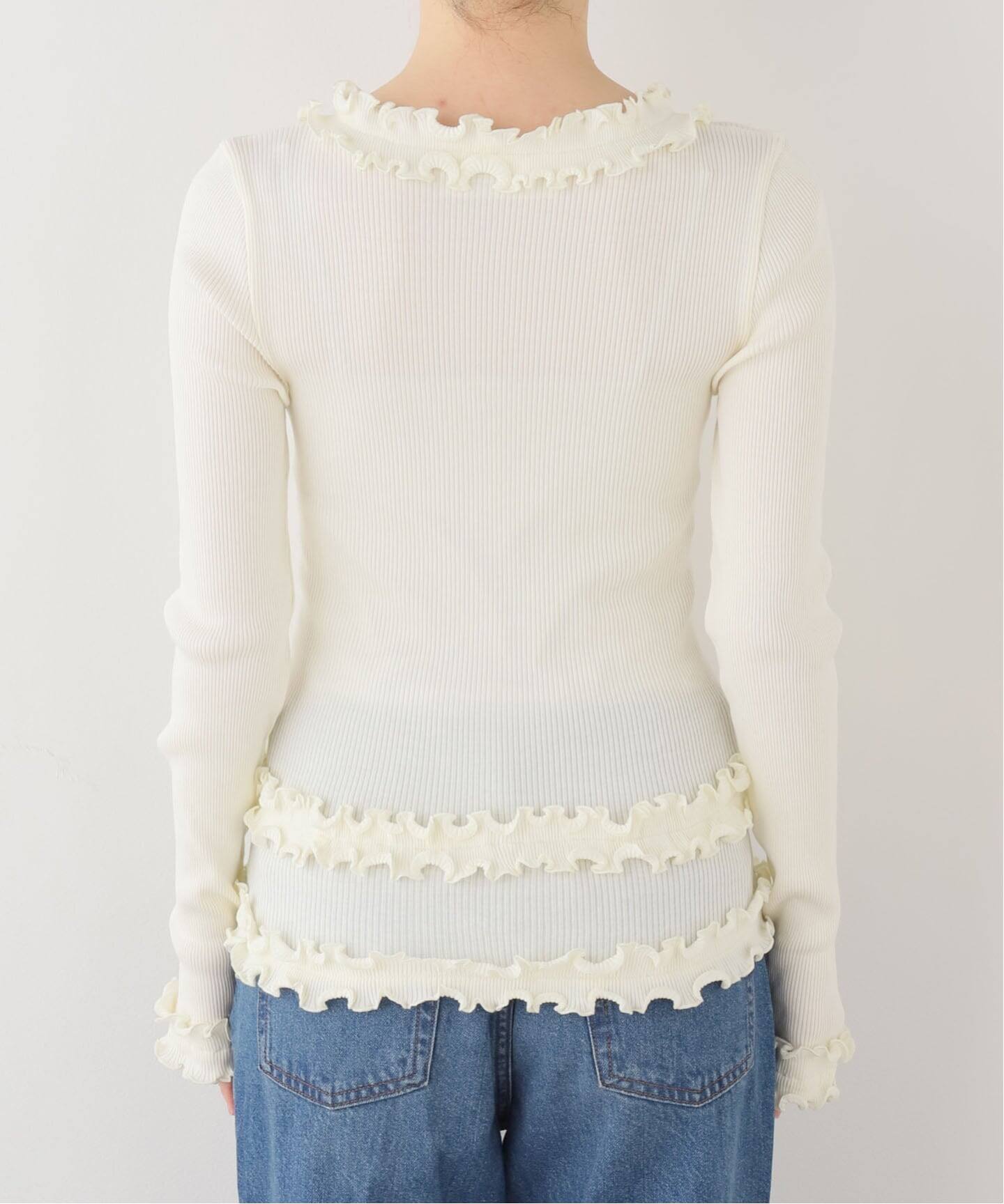 OperaSPORT/CAROLINE SEAMLESS TOP カーディガン Opera SPORT/オペラスポーツ フリルカーディガン CAROLINE SEAMLESS