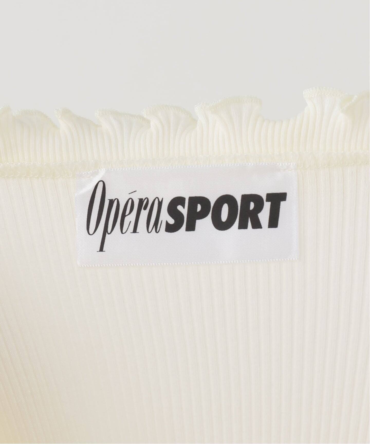 OperaSPORT/CAROLINE SEAMLESS TOP カーディガン Opera SPORT/オペラスポーツ フリルカーディガン CAROLINE SEAMLESS