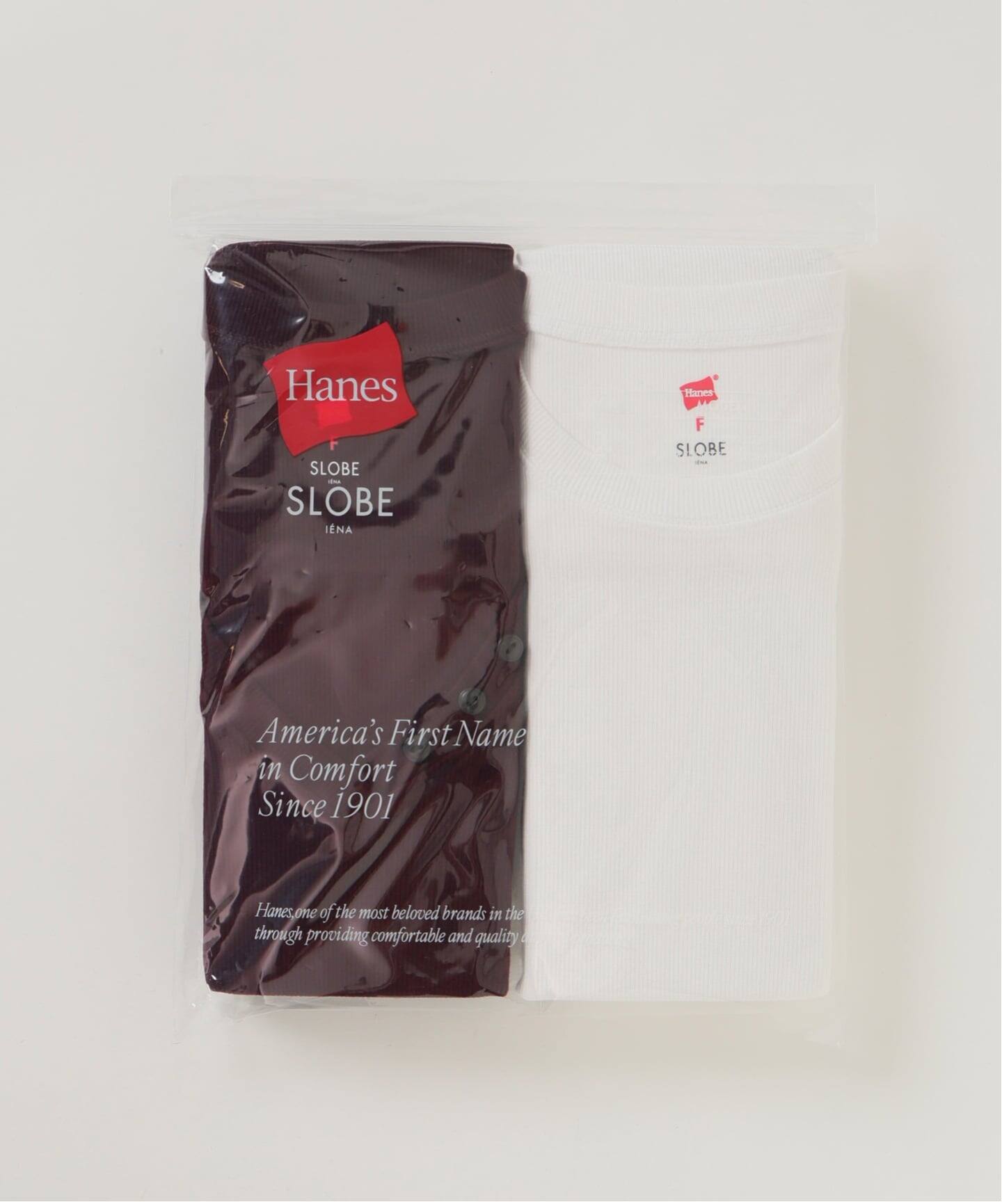 2枚セット/予約》HANES/ヘインズ SLOBE別注 2PACK リブロンTEE（T