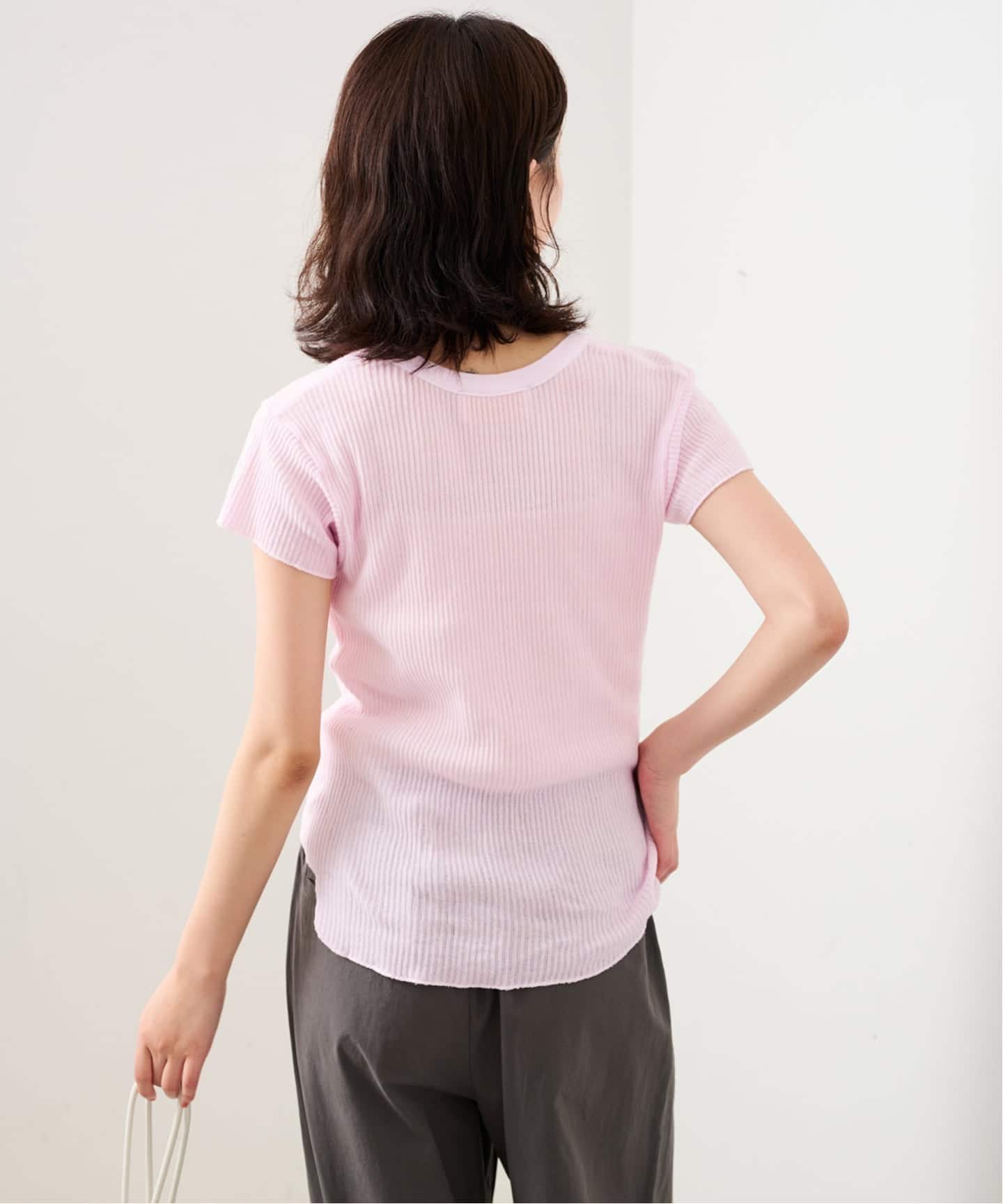 CaRouseLamBRa/ケラウズランブラ シアーリブTシャツ 261-466SO（T
