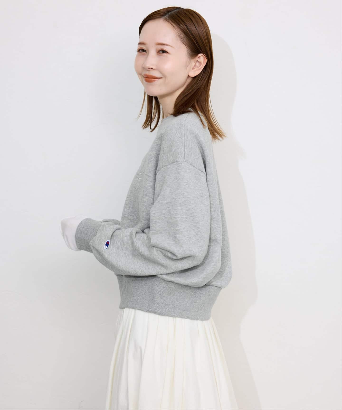 新品タグつき　Champion グレー スウェット Mサイズ　スローブイエナ別注 新品タグつき Champion グレー スウェット Mサイズ スローブイエナ別注