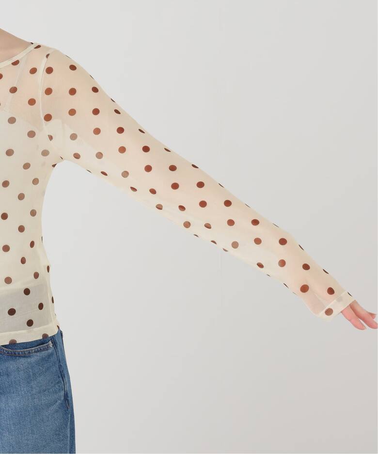 Hosjerg/ホスビョーグ ドットチュールトップス 2861/BETTY LST-SHIRT 