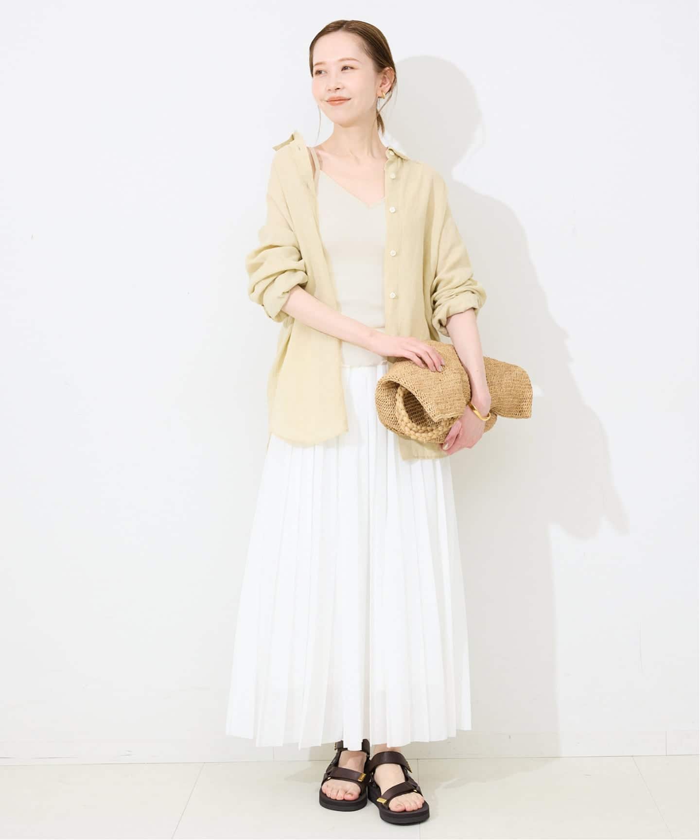 ★SLOBE IENA★別注カップインタンクトップ　PALM PALM/パーム SLOBE別注 2SETキャミソール（カップ付きインナー