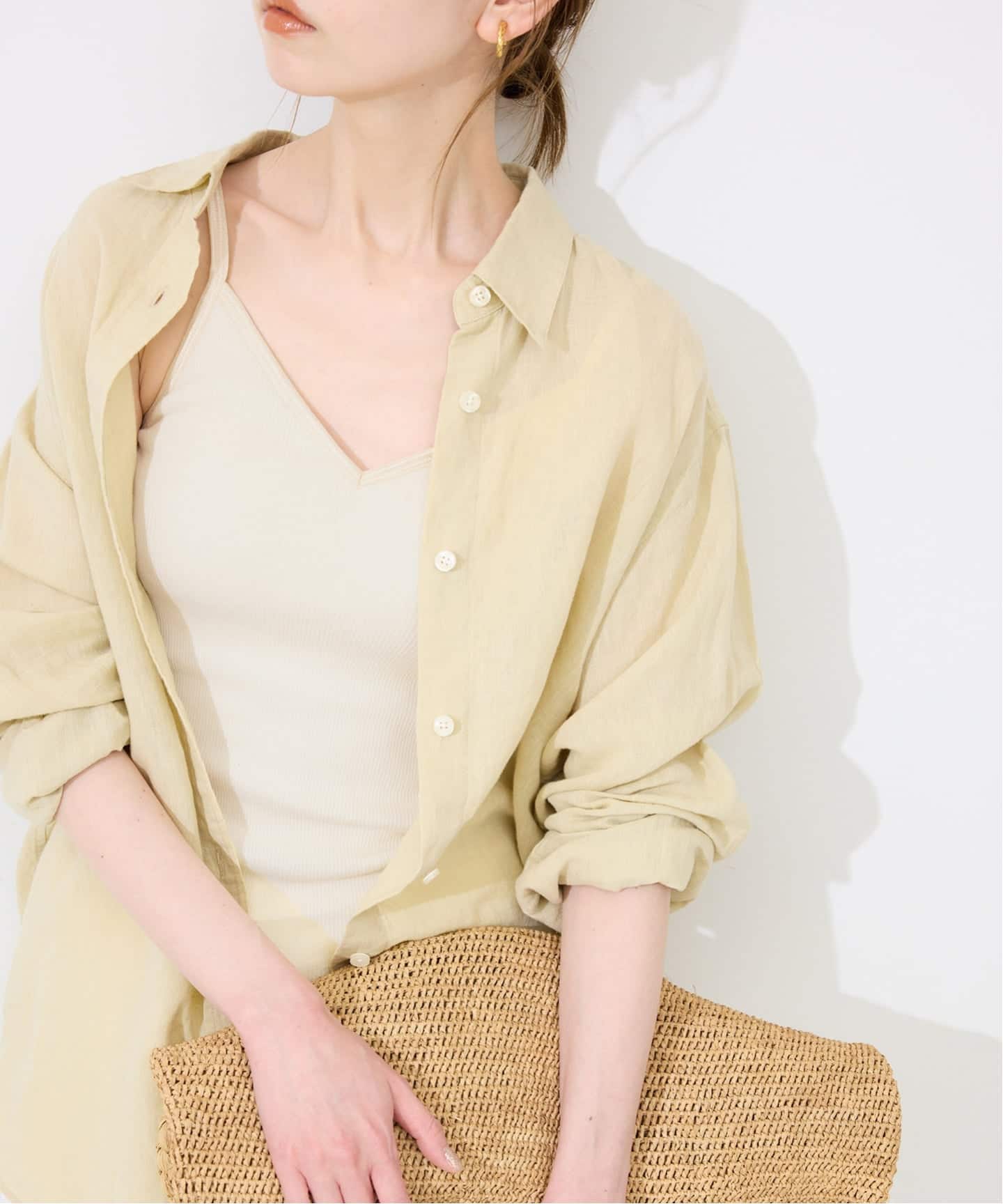 ★SLOBE IENA★別注カップインタンクトップ　PALM 追加2》PALM/パーム SLOBE別注 2SETキャミソール（カップ付きインナー