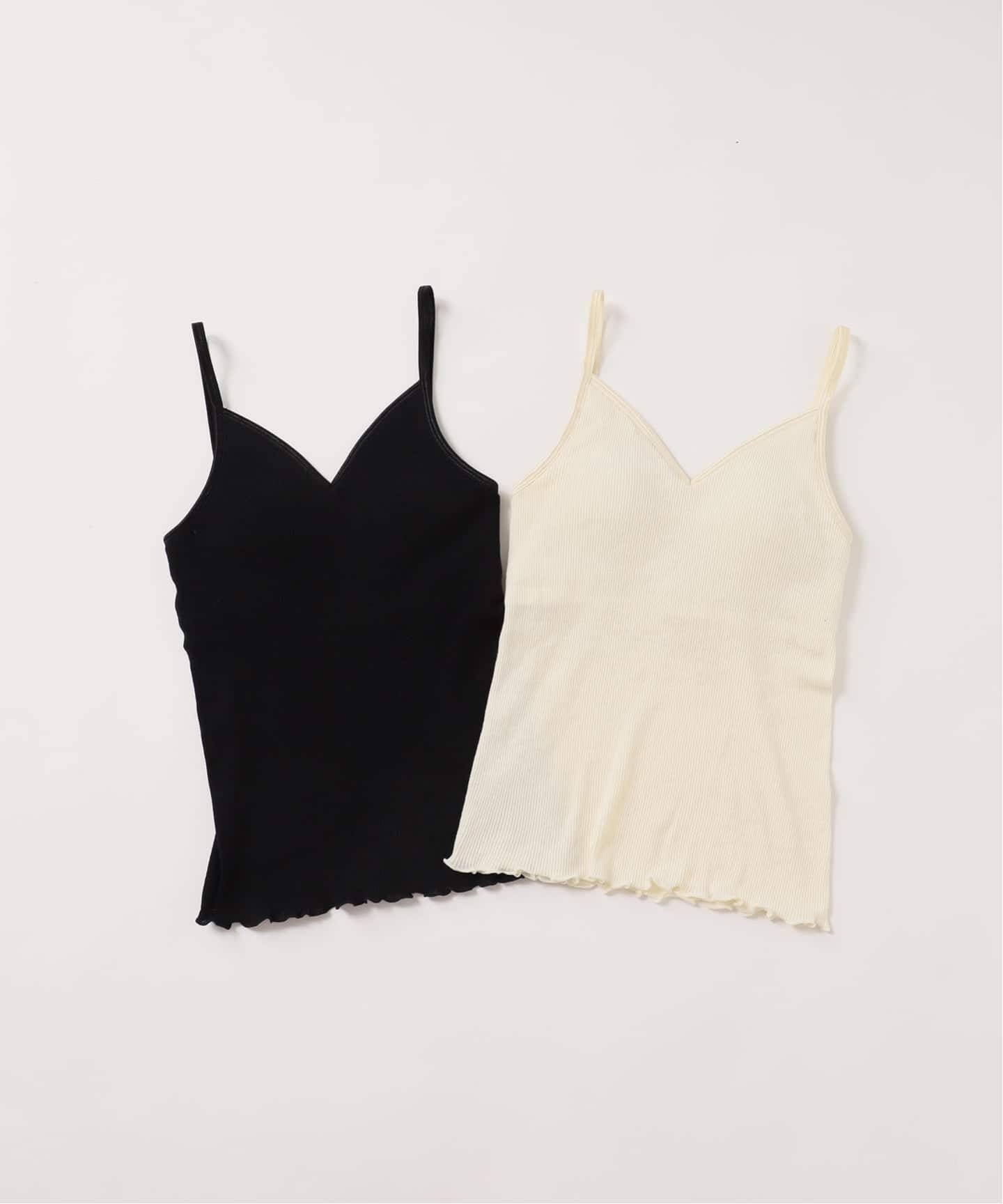 ★SLOBE IENA★別注カップインタンクトップ　PALM PALM/パーム SLOBE別注 2SETキャミソール（カップ付きインナー