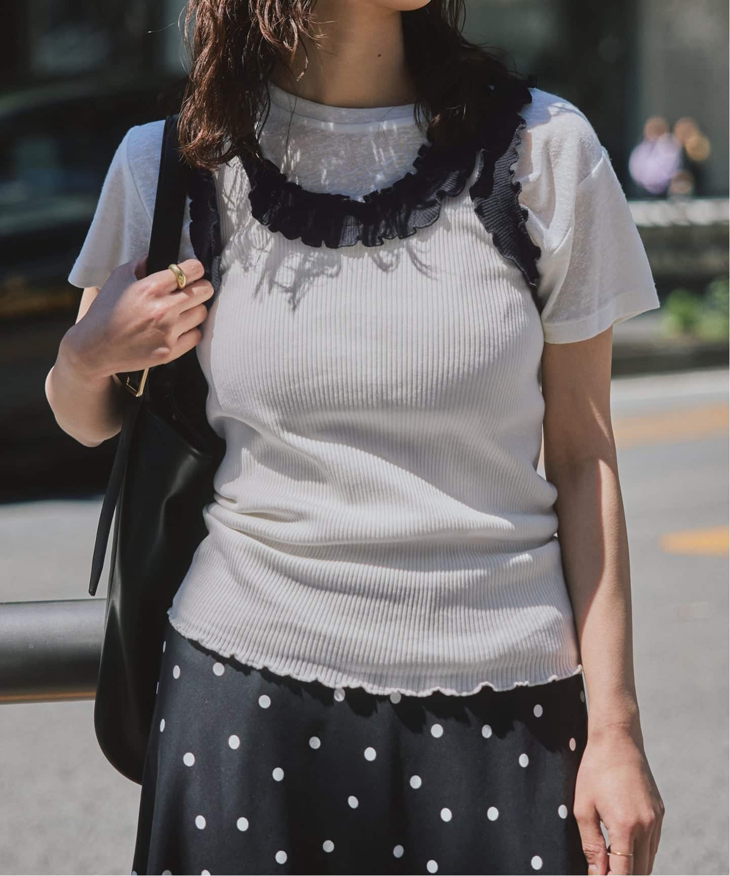 Opera SPORT/オペラスポーツ フリルタンクトップ ROSALIE SEAMLES S