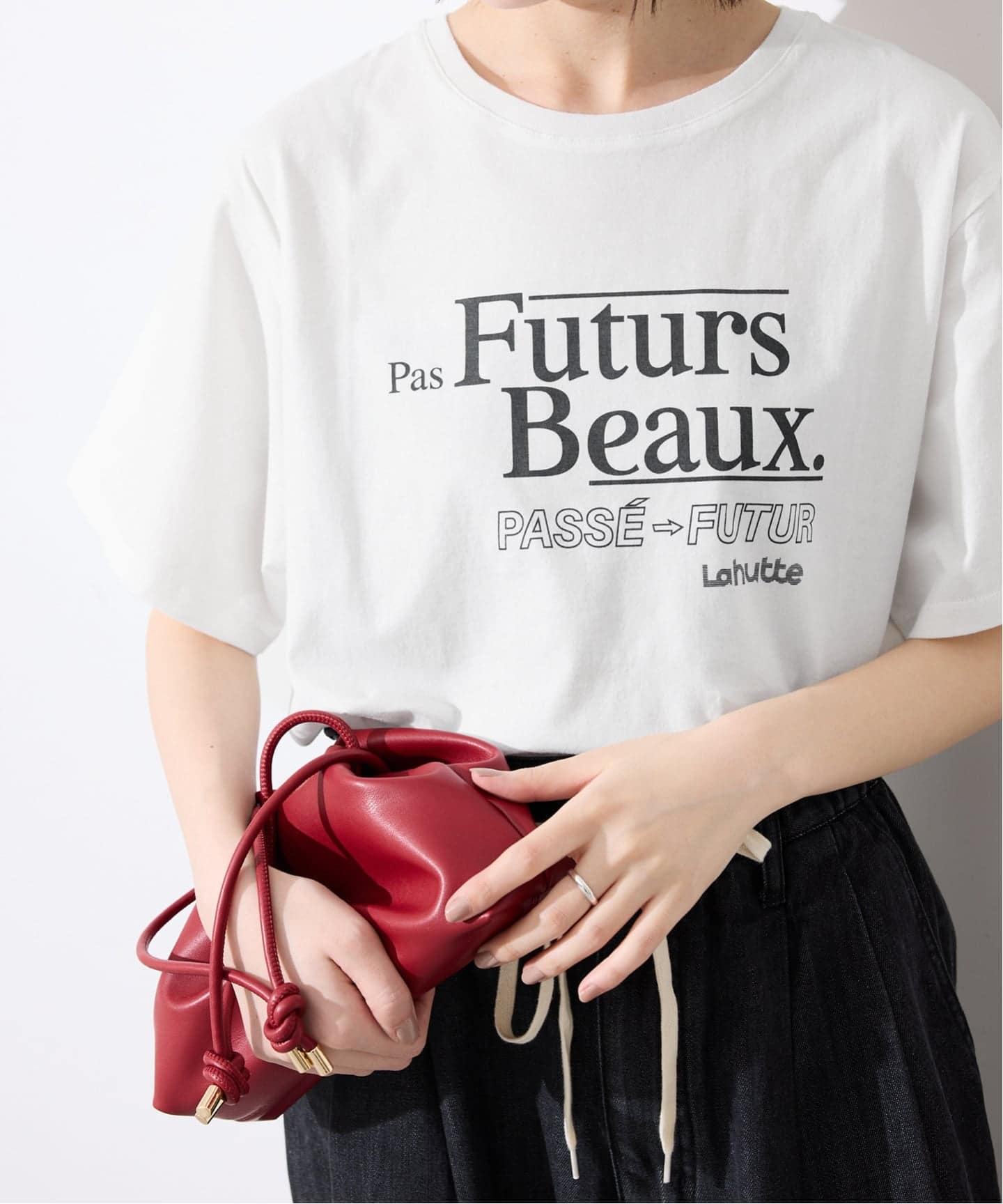 La Hutte/ラ ユット SLOBE別注 ロゴTシャツ（Tシャツ／カットソー