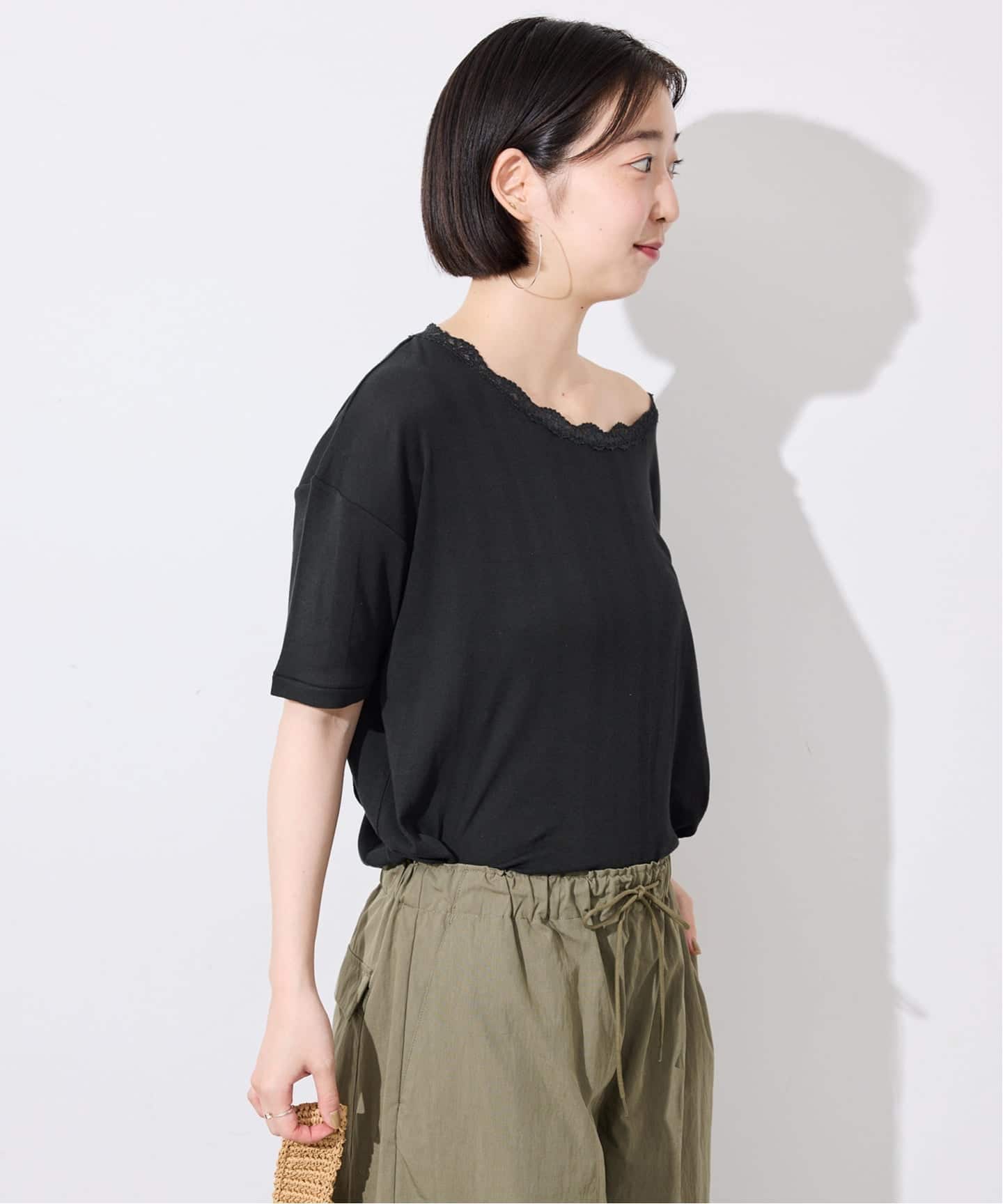 追加》miller/ミラー SLOBE別注 レースシアーTEE（Tシャツ／カットソー