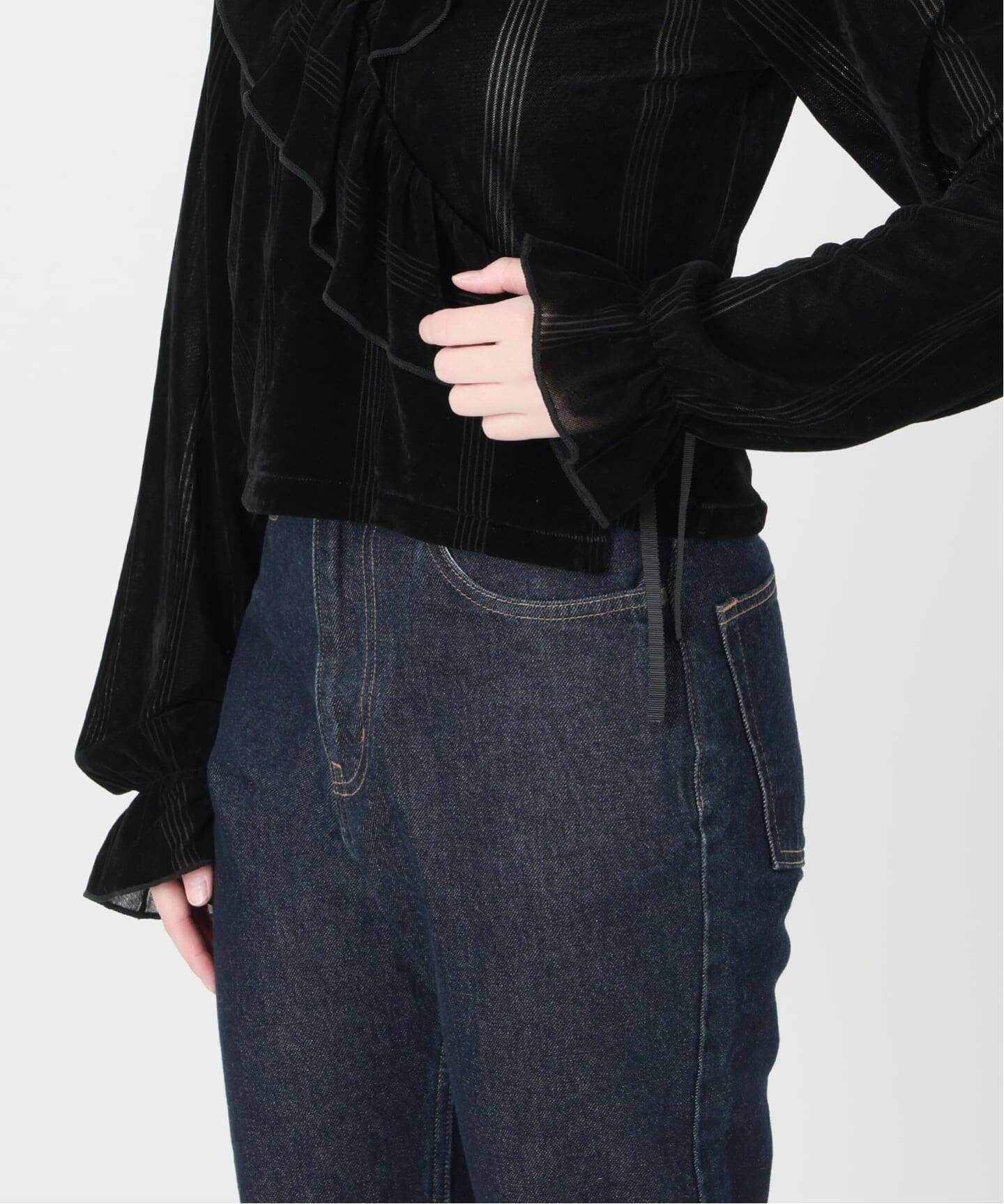 miller/ミラー SLOBE別注 SHEER ベロアカシュクールトップス（Tシャツ 