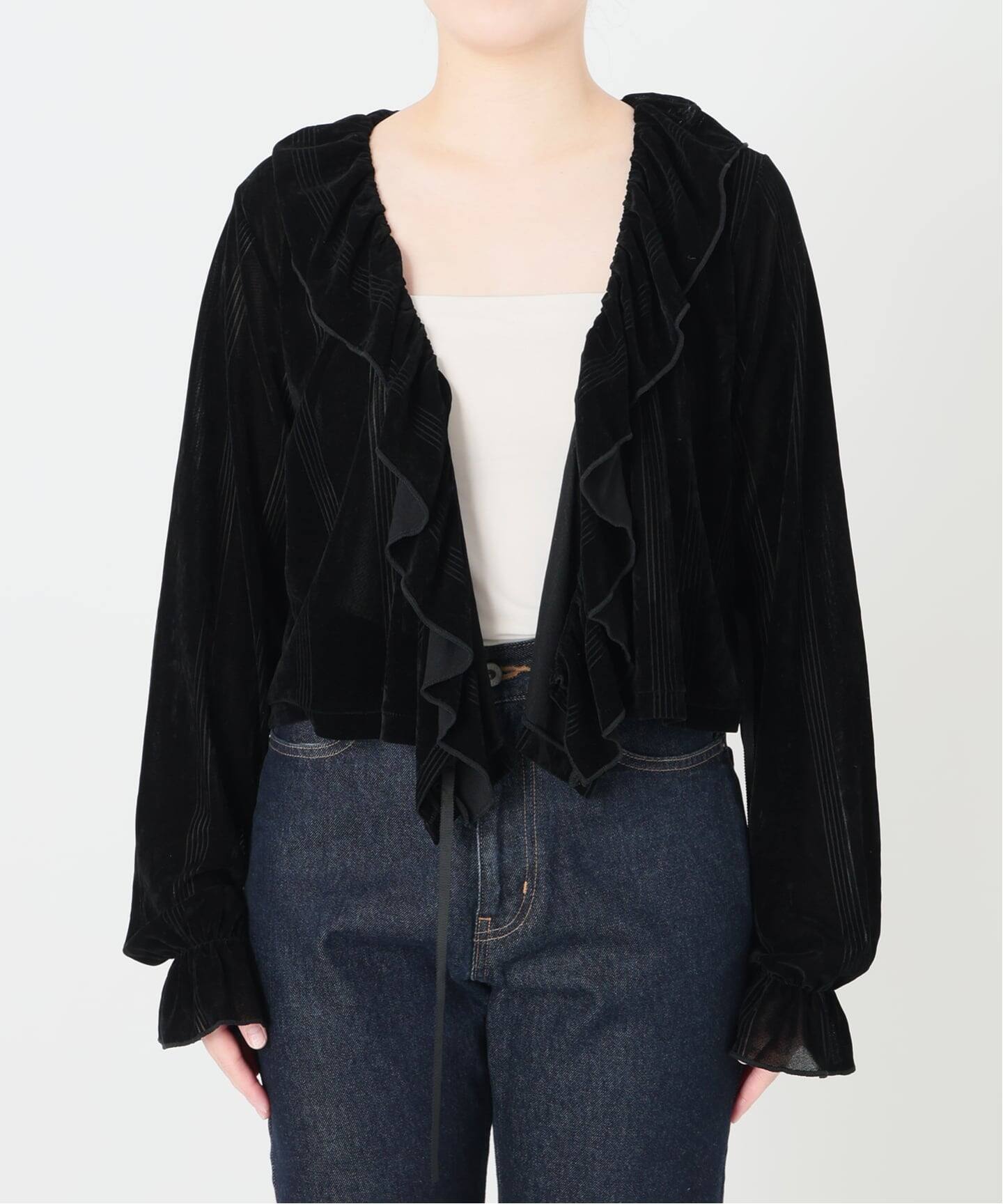 miller/ミラー SLOBE別注 SHEER ベロアカシュクールトップス（Tシャツ 