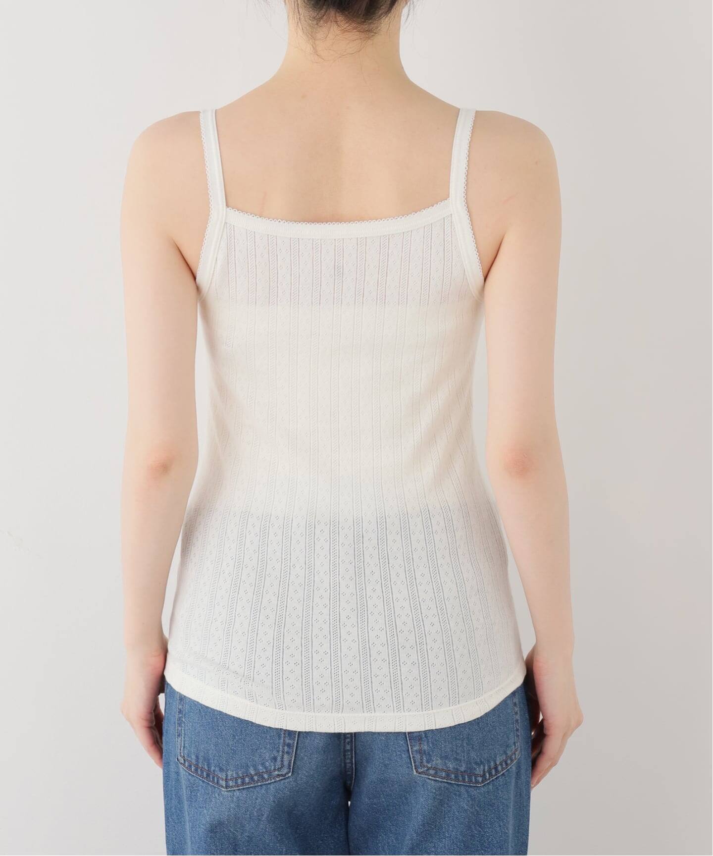 PETIT BATEAU/プチバトー アイレットキャミソール A0F6S（キャミソール 
