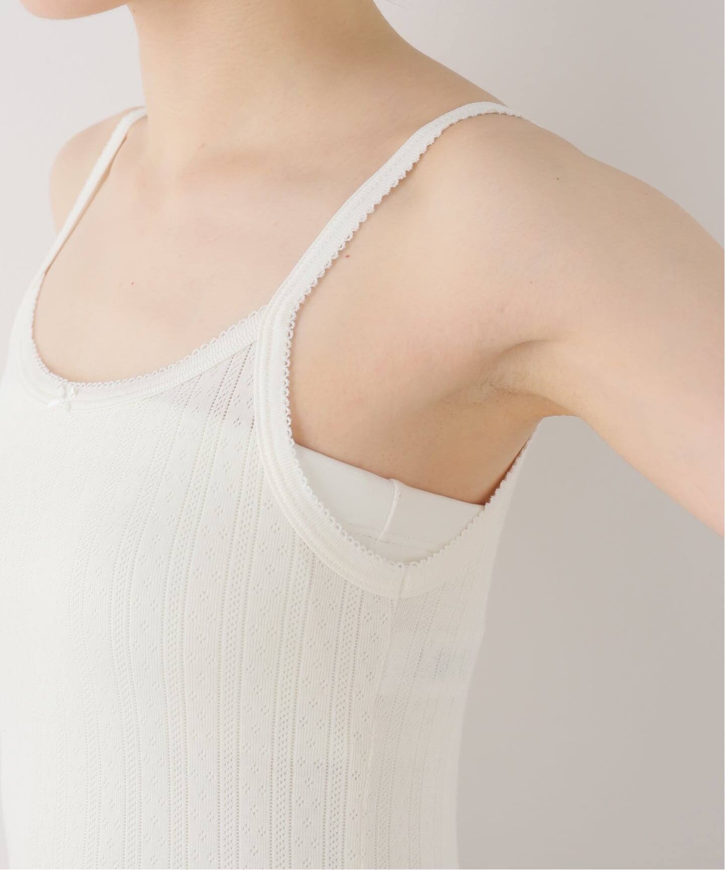 PETIT BATEAU/プチバトー アイレットキャミソール A0F6S（キャミソール 