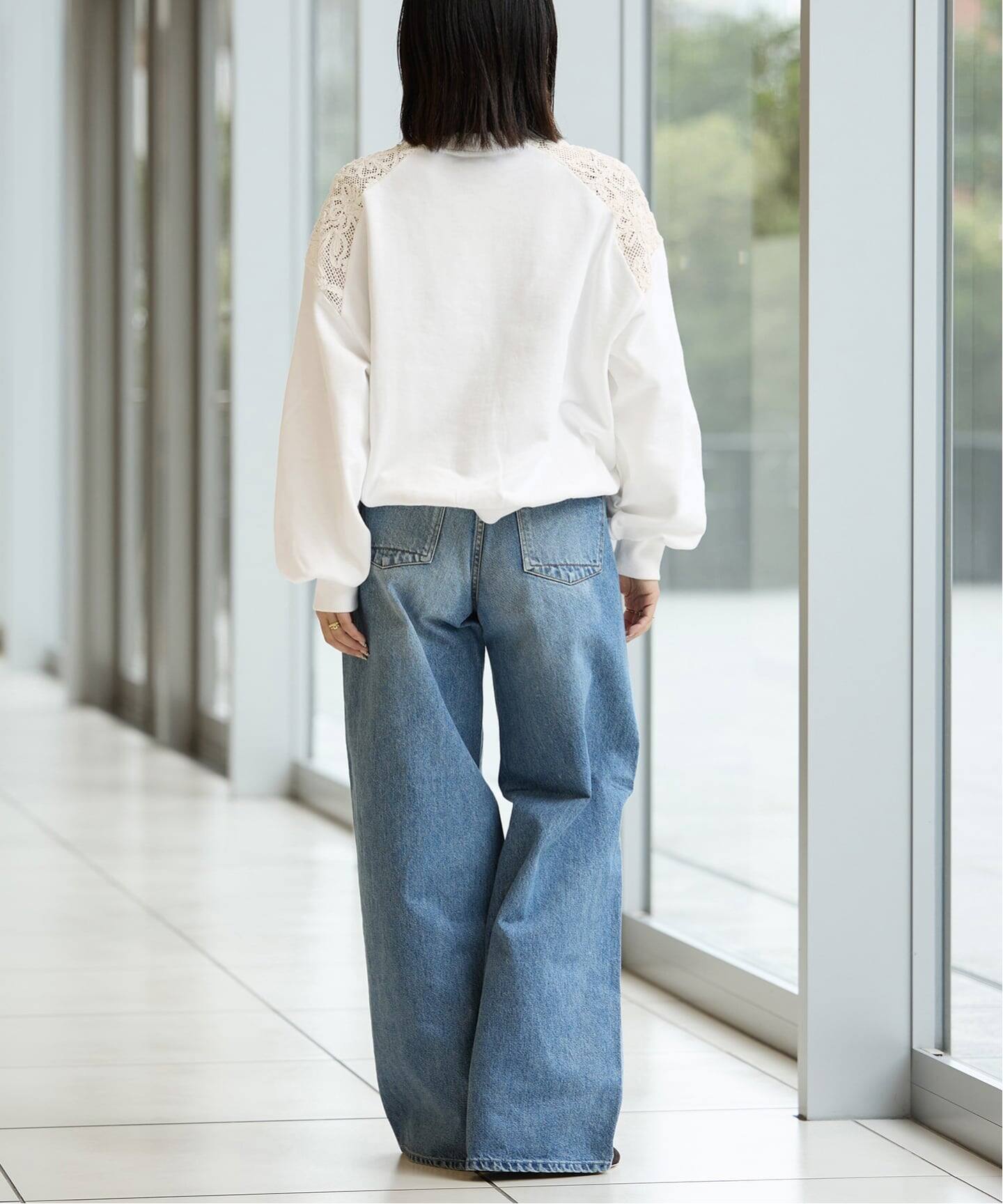 IENA - IENA LA BOUCLE★裏毛 プルオーバー IENA LA BOUCLE レースコンビスウェットプルオーバー（スウェット