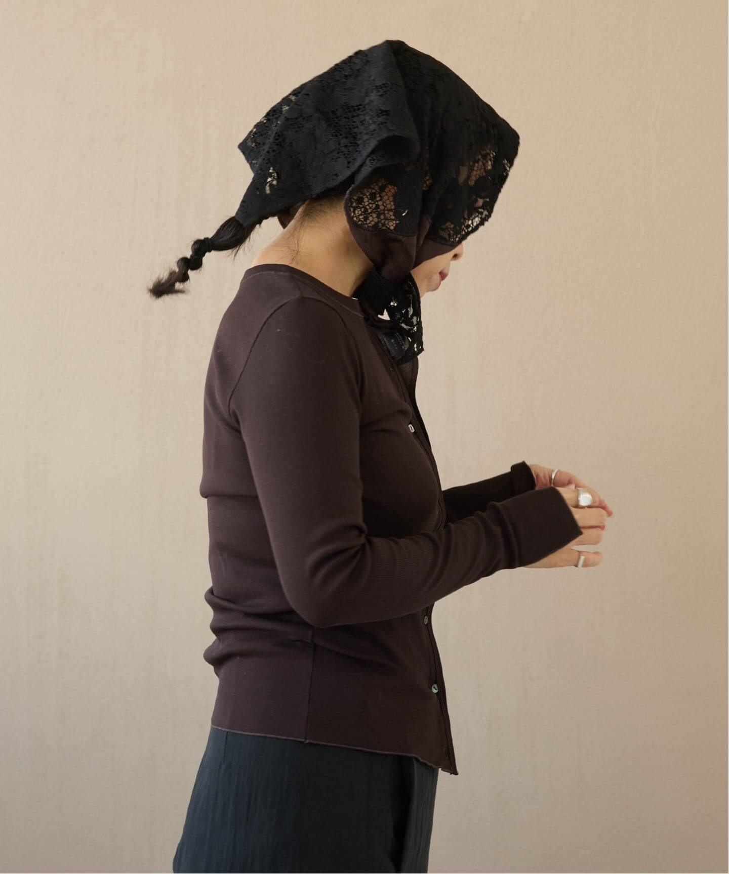 IENA LA BOUCLE コットンリブカーディガン（カーディガン）｜IENA