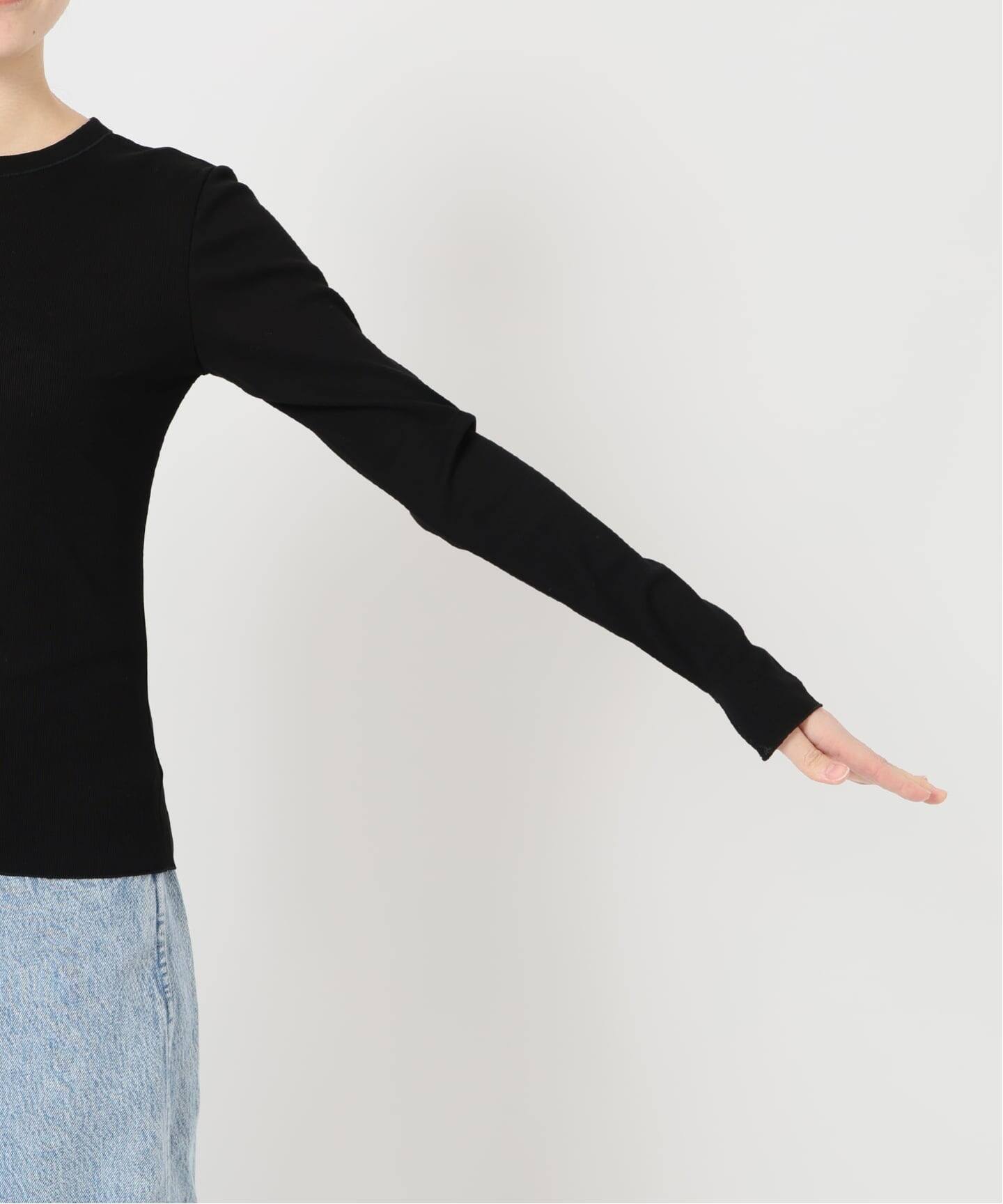IENA コットンリブロングカーディガン　ブラック IENA LA BOUCLE コットンリブカーディガン（カーディガン）｜IENA