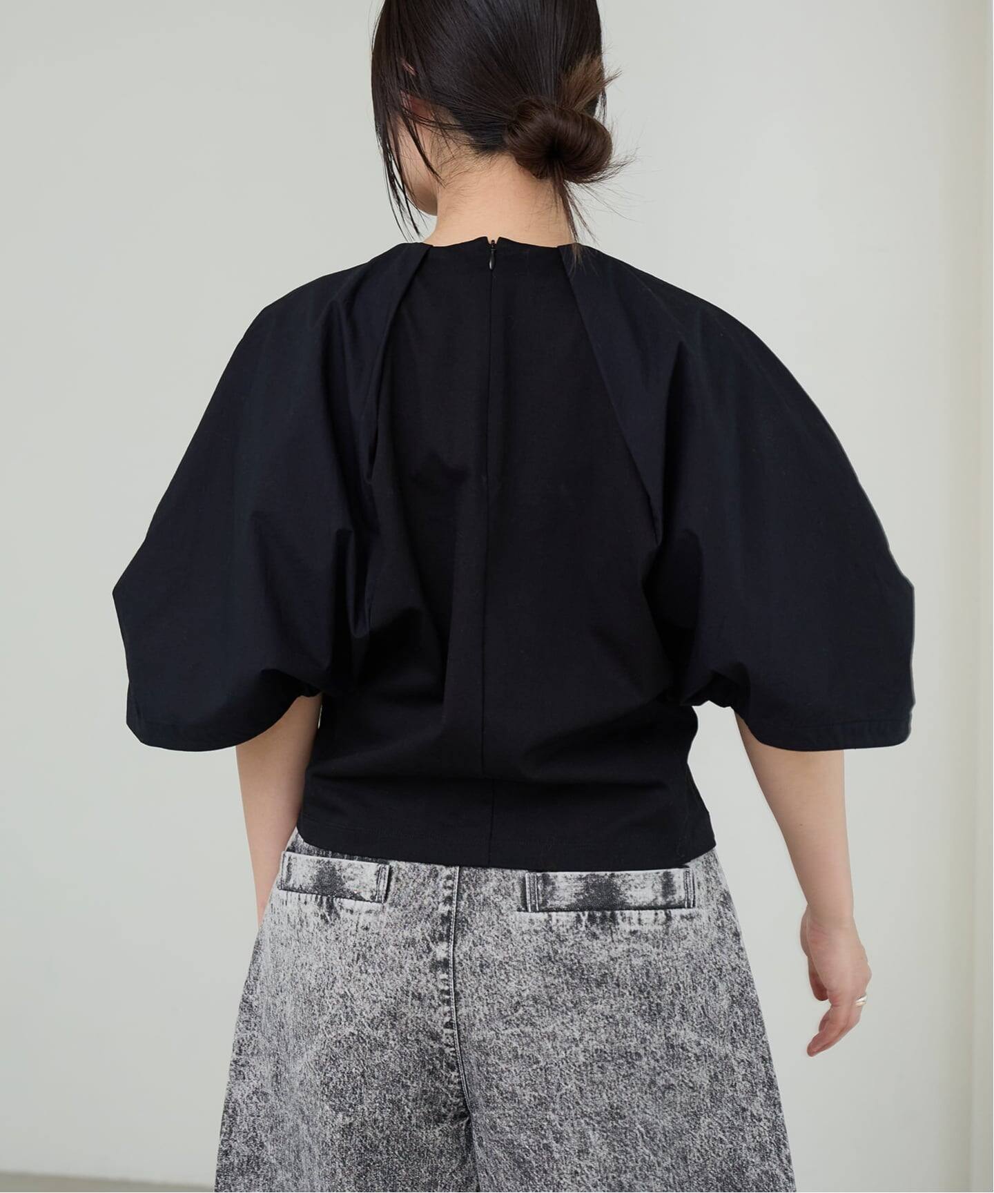 専用★IENA★HIBISCUS ショート丈プルオーバー 洗濯機洗い可》IENA LA BOUCLE タイプライターコンビプルオーバー（T