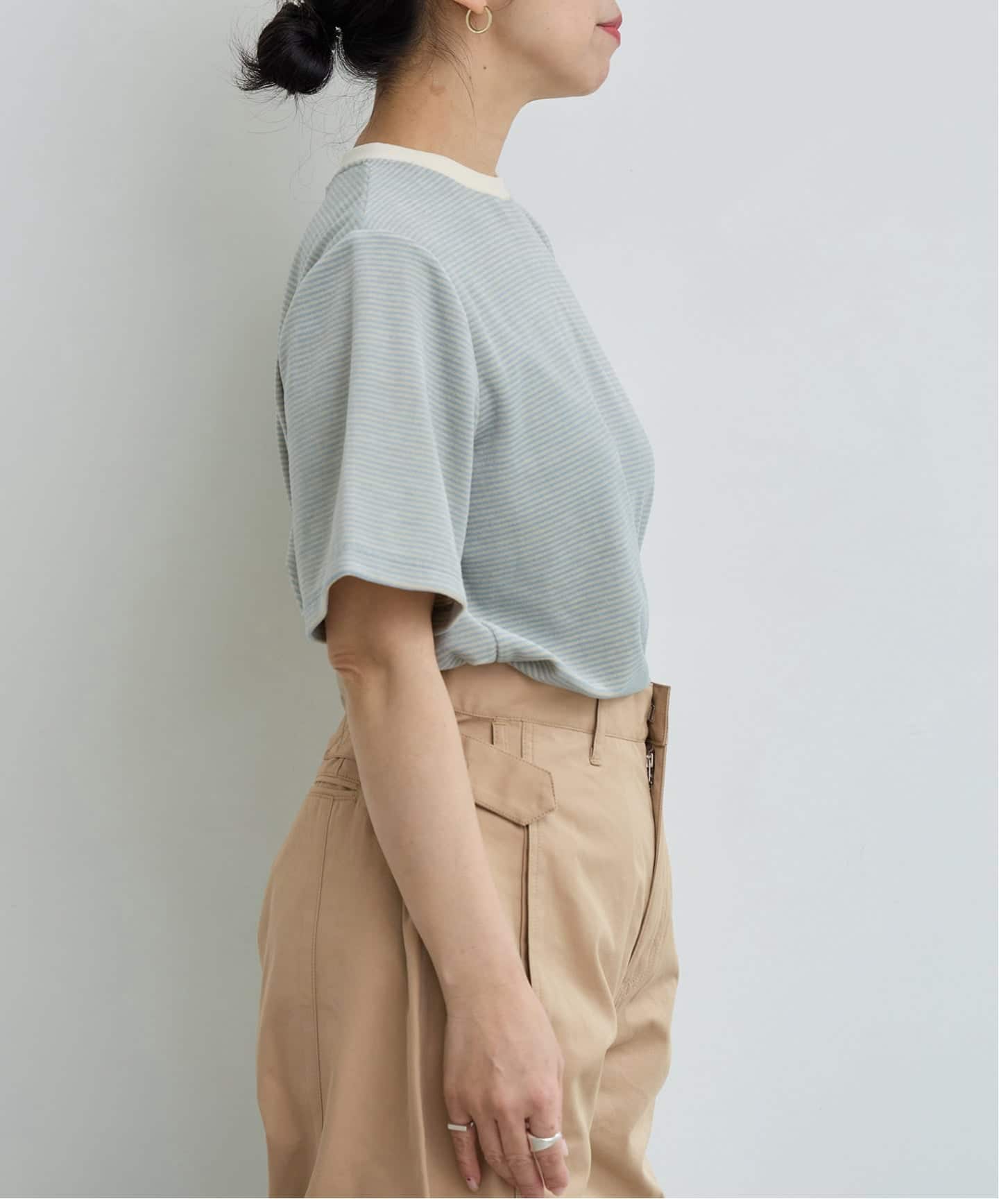 IENA LA BOUCLE ベロアボーダーTシャツ（Tシャツ／カットソー）｜IENA