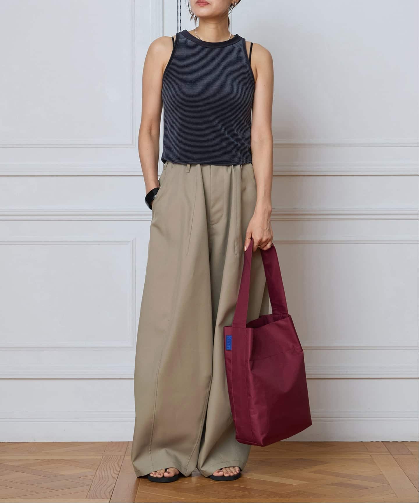 IENA LA BOUCLE ベロアボーダータンクトップ（タンクトップ）｜IENA