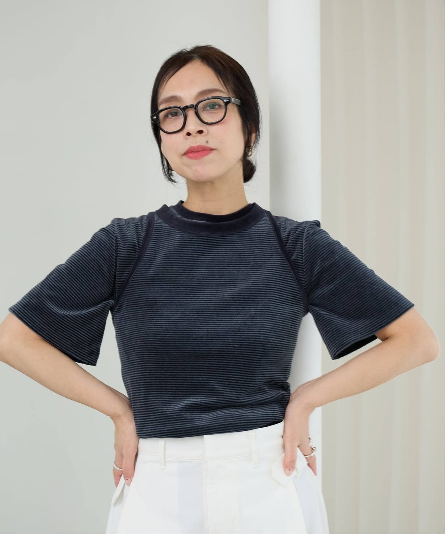 IENA LA BOUCLE ベロアボーダータンクトップ（タンクトップ）｜IENA