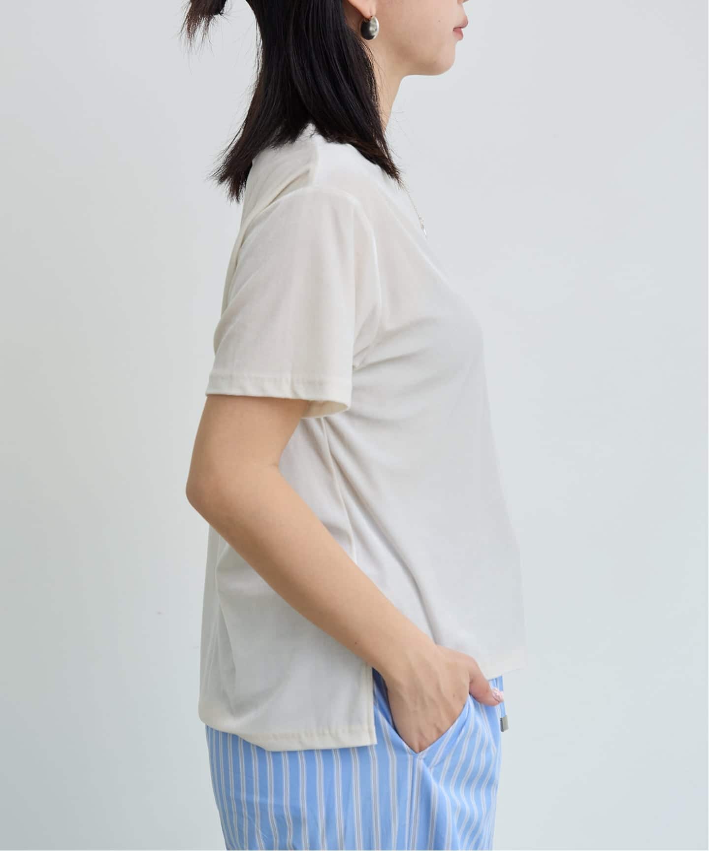 IENA LA BOUCLE トリアセベロアTシャツ（Tシャツ／カットソー）｜IENA