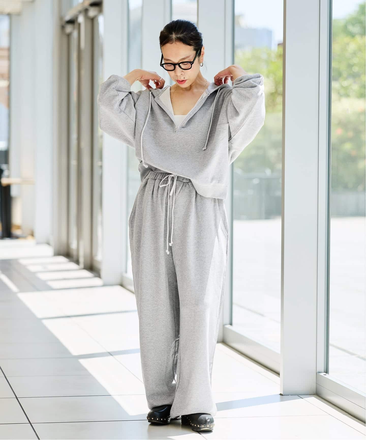 イエナ パーカー　美品　定価2.5万 ゆったり きれいめ 予約》IENA LA BOUCLE ピグメントバイオジップパーカー（パーカー
