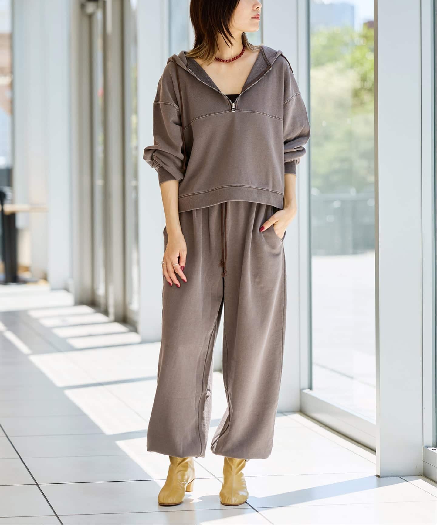 IENA LA BOUCLE ピグメントバイオジップパーカー（パーカー）｜IENA