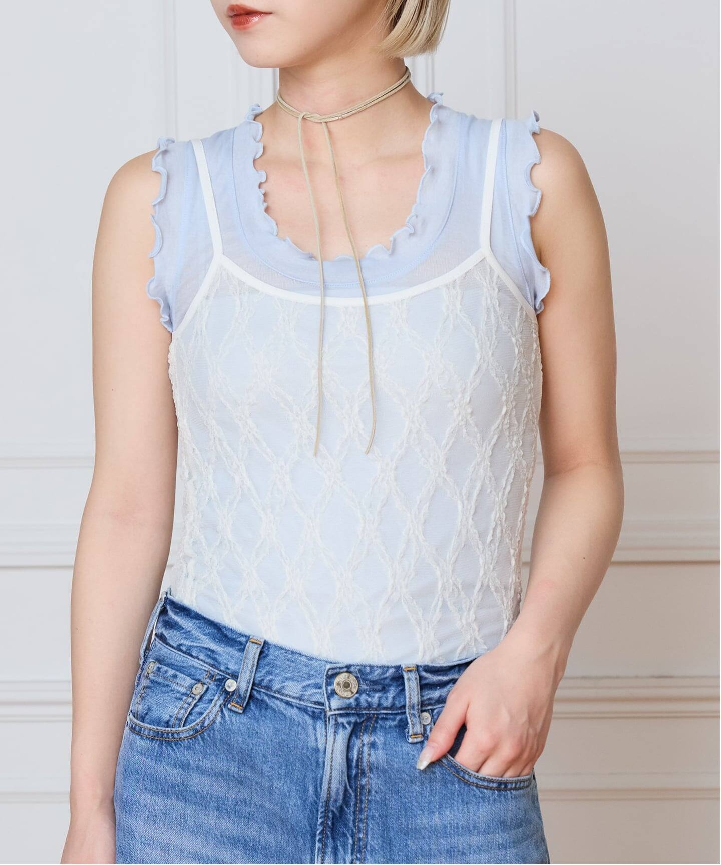 IENA LA BOUCLE ダイヤlaceキャミソール（キャミソール）｜IENA 