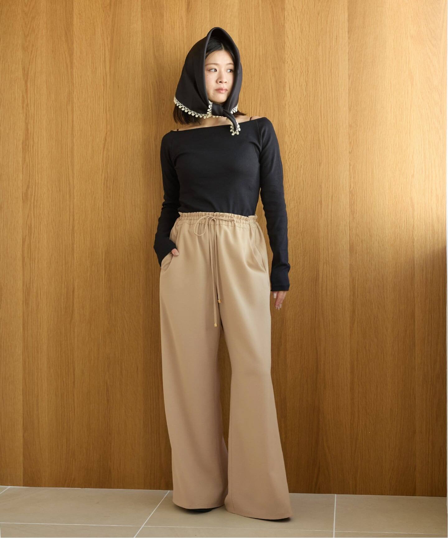 IENA LA BOUCLE コンパクトベアボートネックカット IENA LA BOUCLE コンパクトベアボートネックカット（Tシャツ