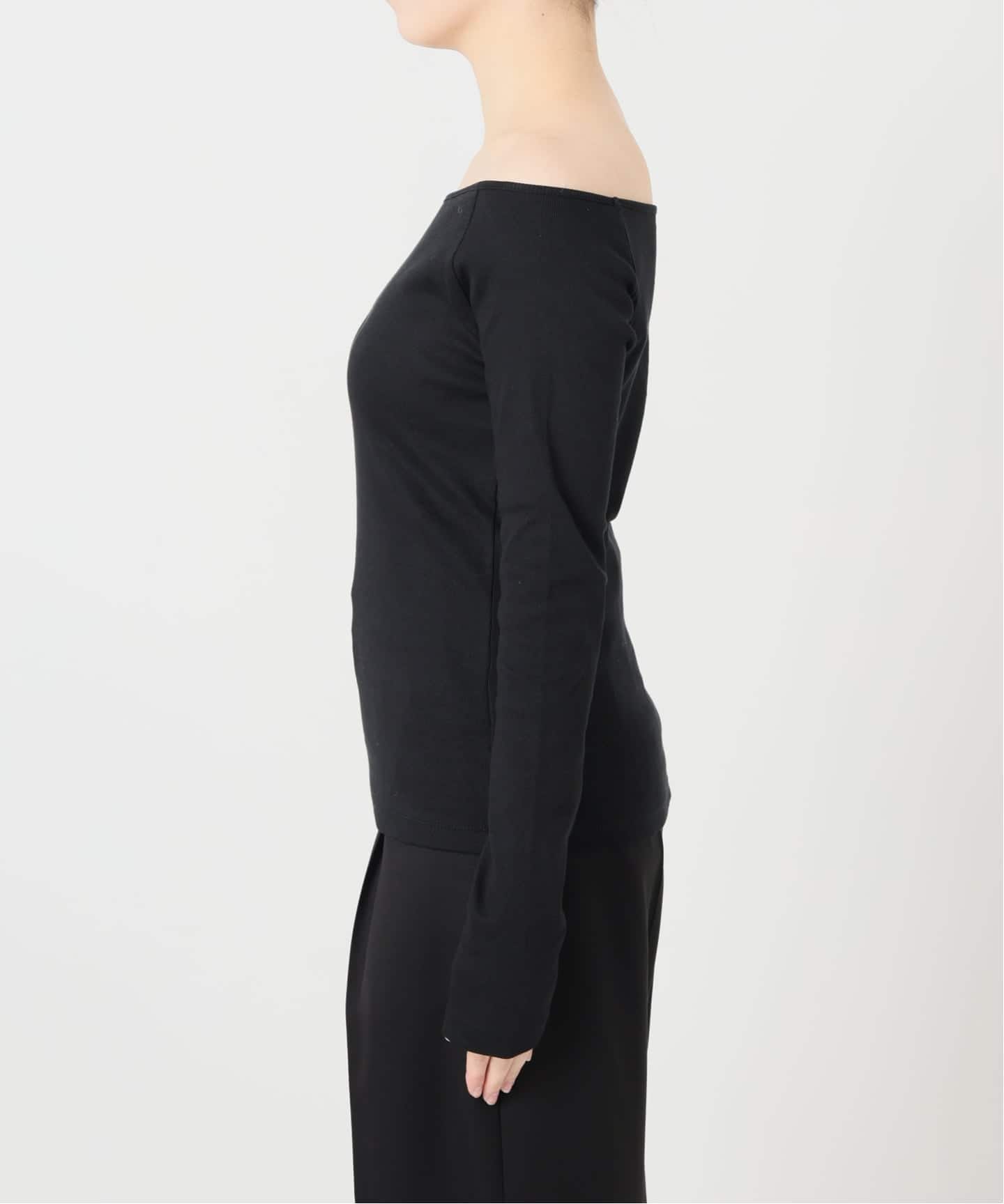 IENA LA BOUCLE コンパクトベアボートネックカット（Tシャツ