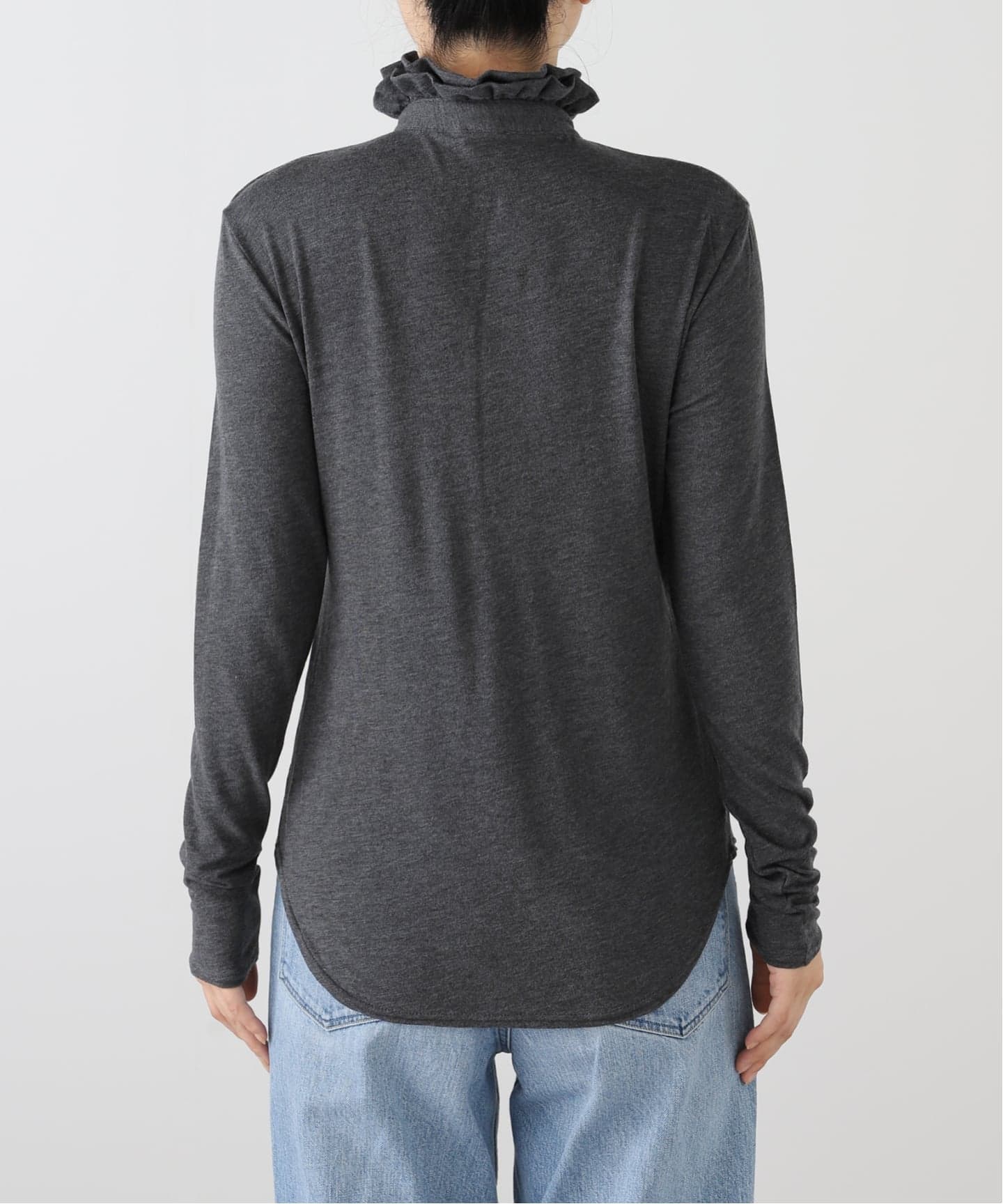 IENA LA BOUCLE フリルヘンリーネックカットソー 追加》IENA LA BOUCLE フリルヘンリーネックカットソー2（Tシャツ