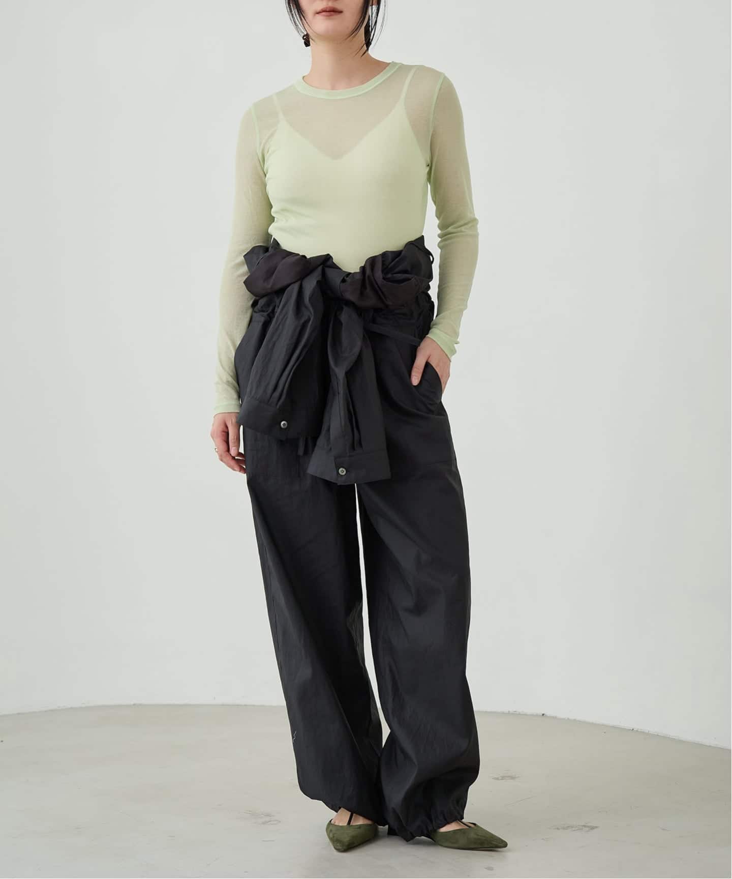 追加》IENA LA BOUCLE 水撚りガスフライスクルーロングTシャツ（T