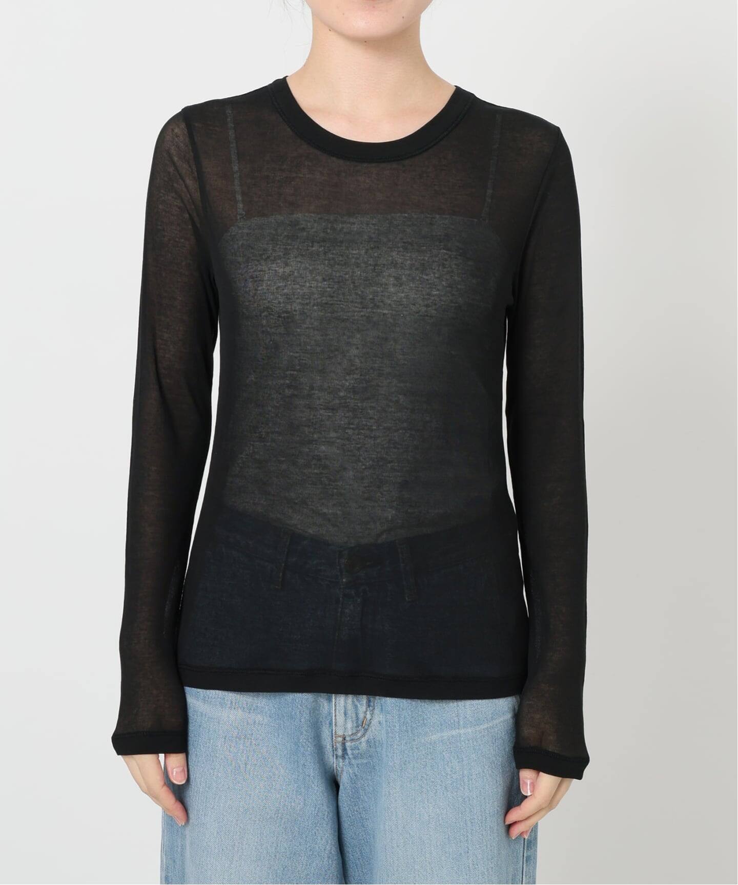 追加》IENA LA BOUCLE 水撚りガスフライスクルーロングTシャツ（T