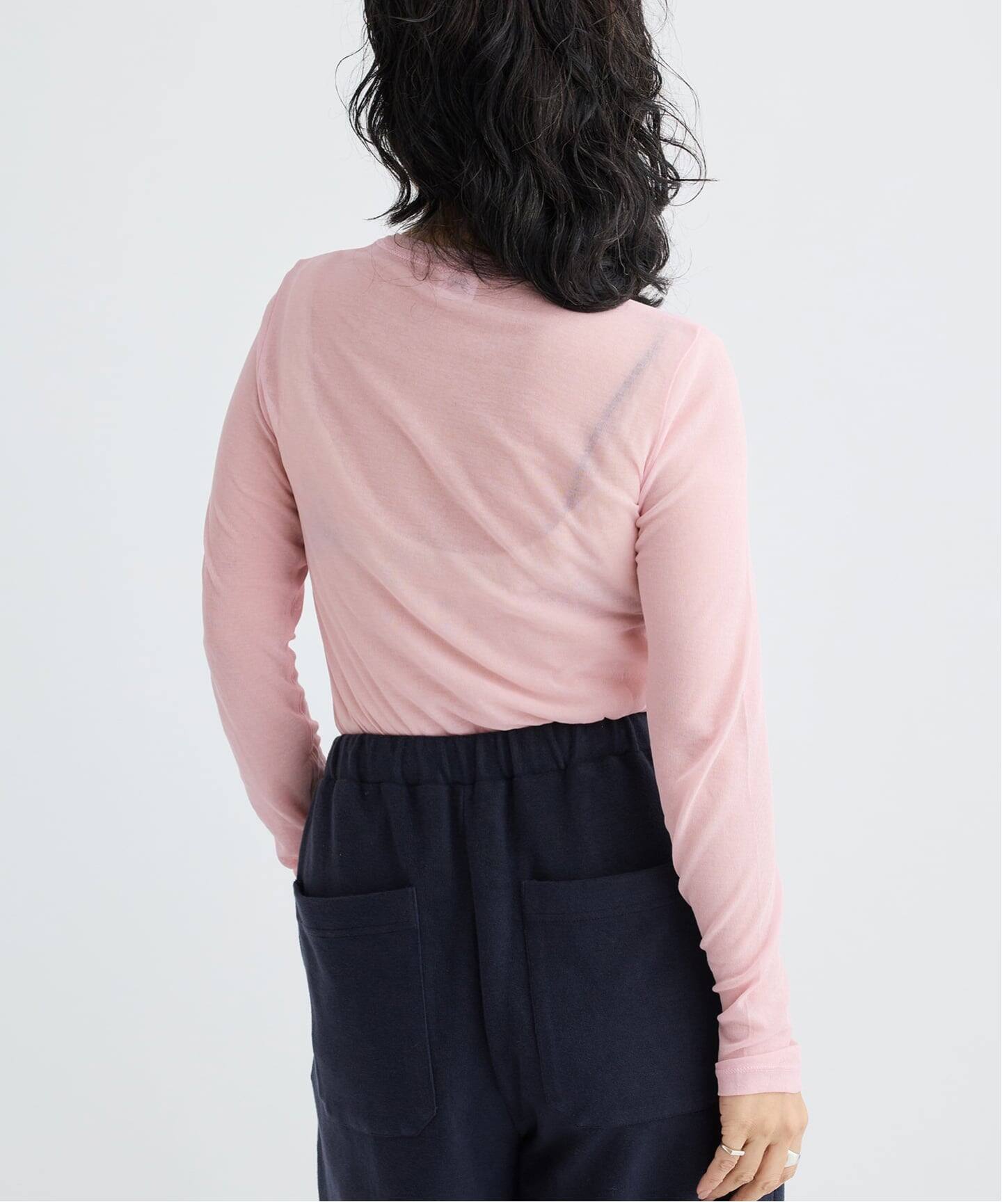 追加》IENA LA BOUCLE 水撚りガスフライスクルーロングTシャツ（T