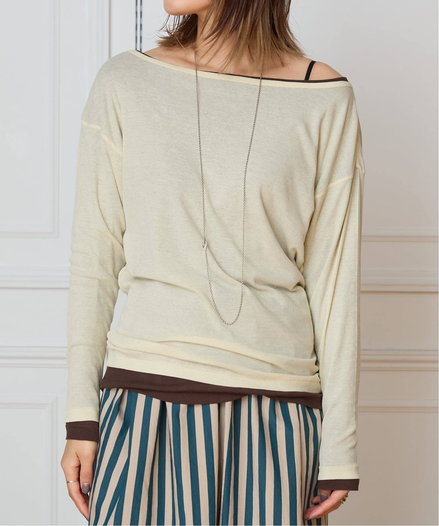 【新品未使用タグ付き】イエナラブークル シアーストレッチフライスPO IENA LA BOUCLE シアーフライスプルオーバー（Tシャツ／カットソー