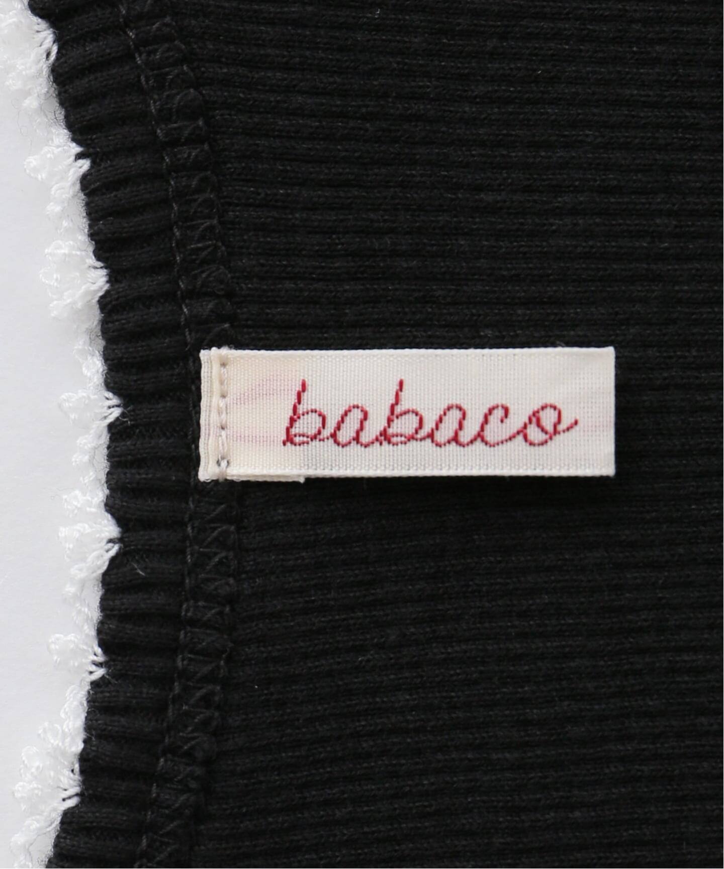 babaco ババコ silk ribbed キャミソール w emb BA01-CR75