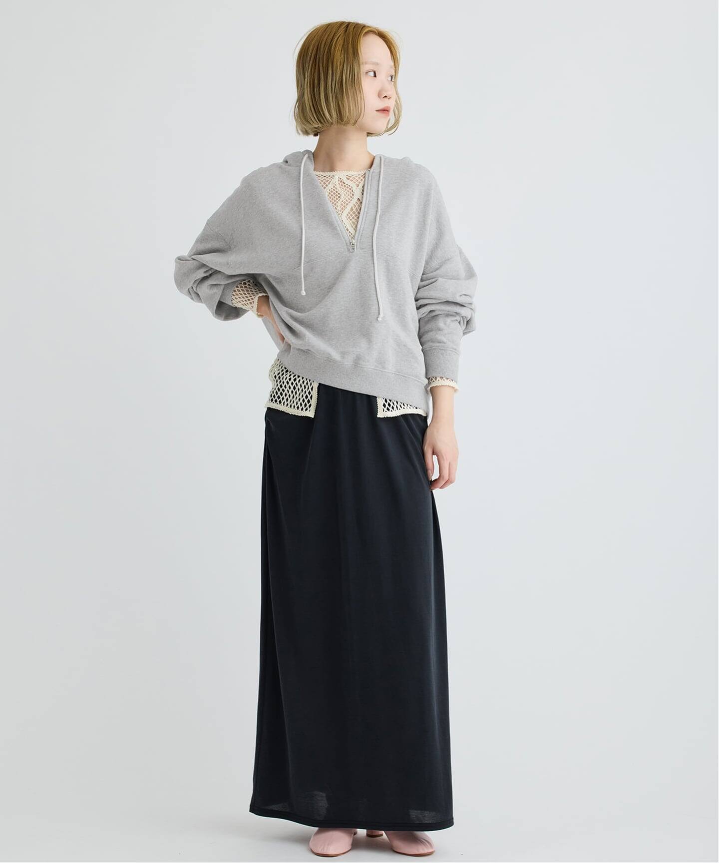 EUCHRONIA ユークロニア Stretch Lace Long Sleeve Tee（Tシャツ