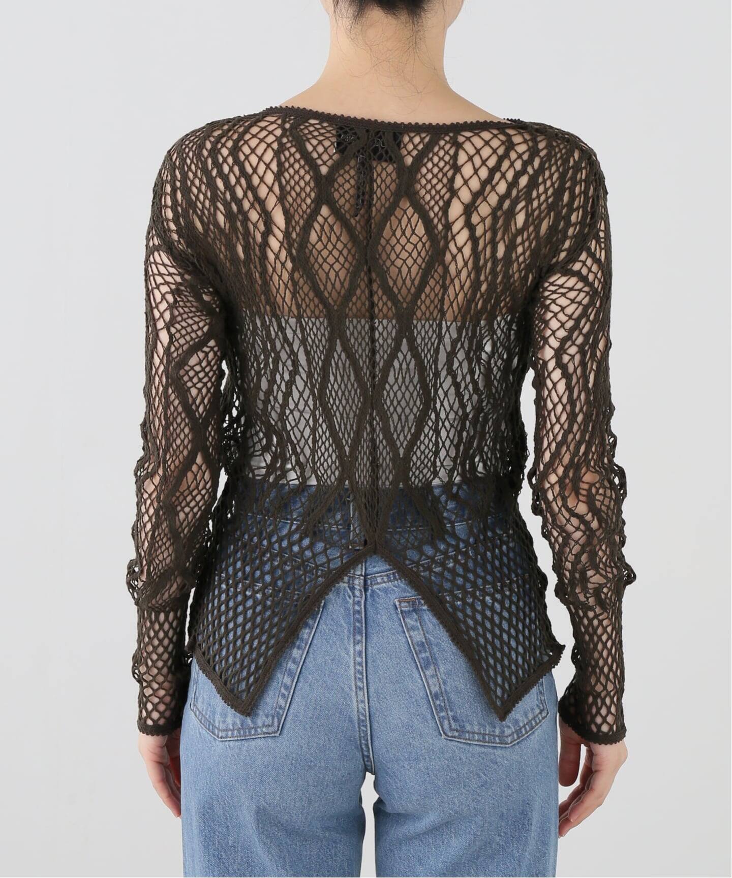 EUCHRONIA ユークロニア Stretch Lace Long Sleeve Tee（Tシャツ