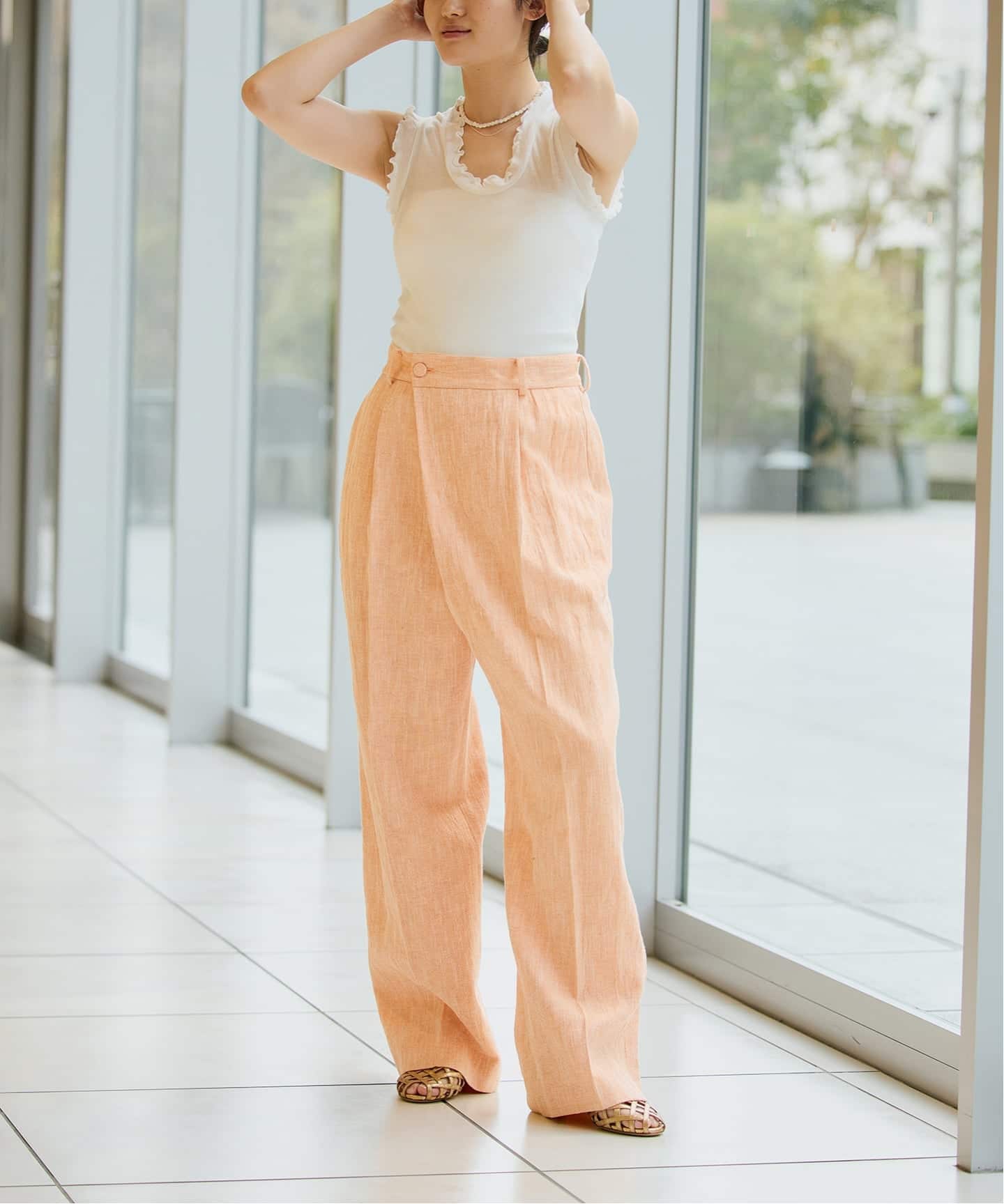 予約》seamless basic./シームレスベーシック Flounce タンクトップ