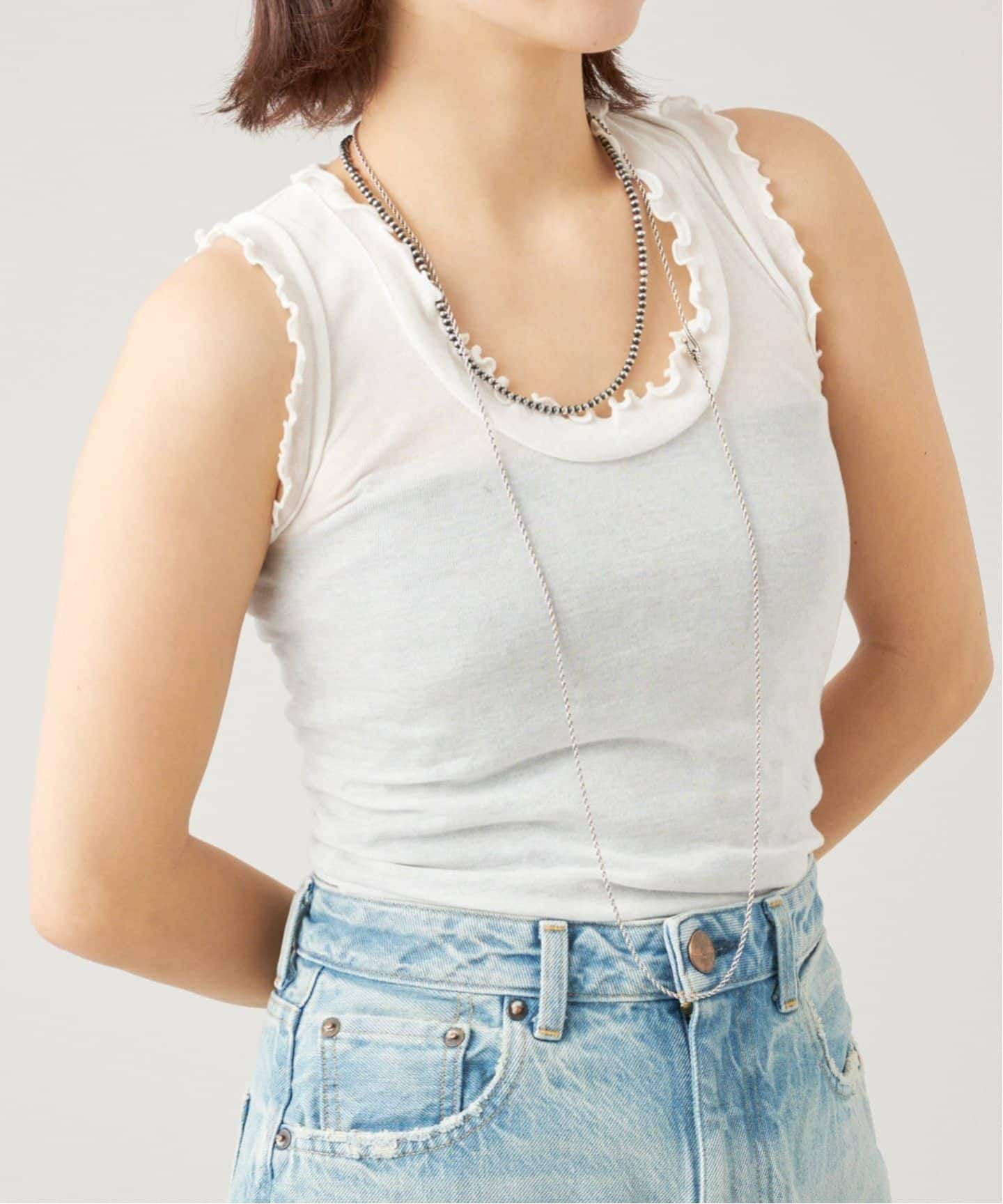 seamless basic./シームレスベーシック Flounce タンクトップ（タンク