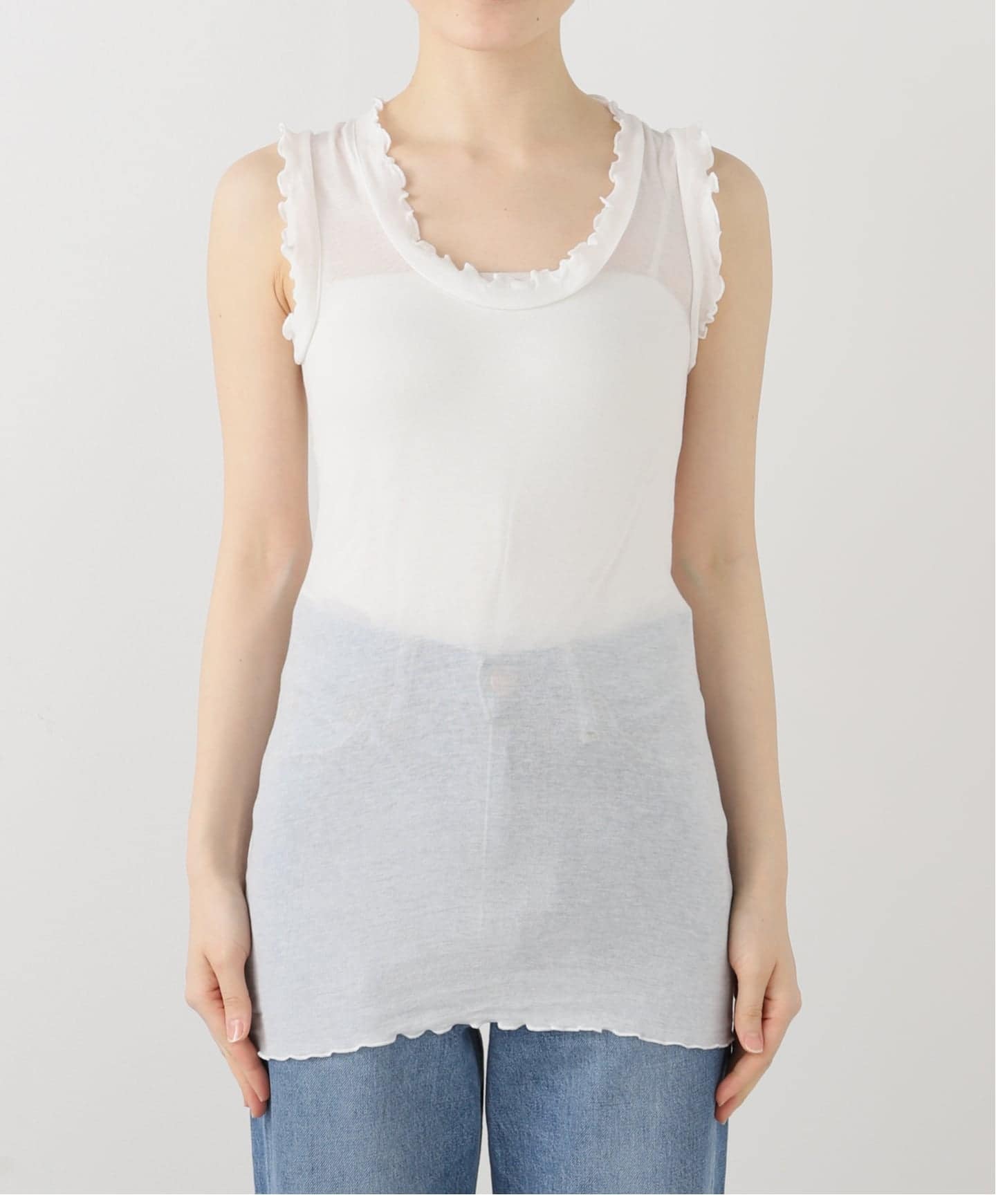 予約》seamless basic./シームレスベーシック Flounce タンクトップ