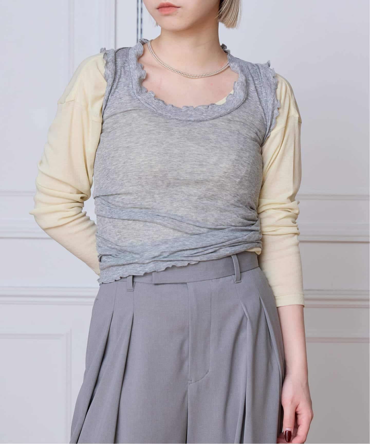 seamless basic./シームレスベーシック Flounce タンクトップ（タンク